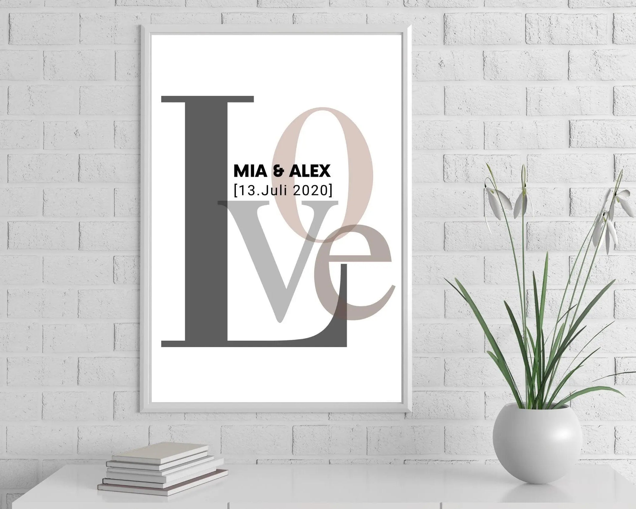 Poster | Hochzeit | personalisiertes Geschenk | LOVE - Roo's Gift Shop