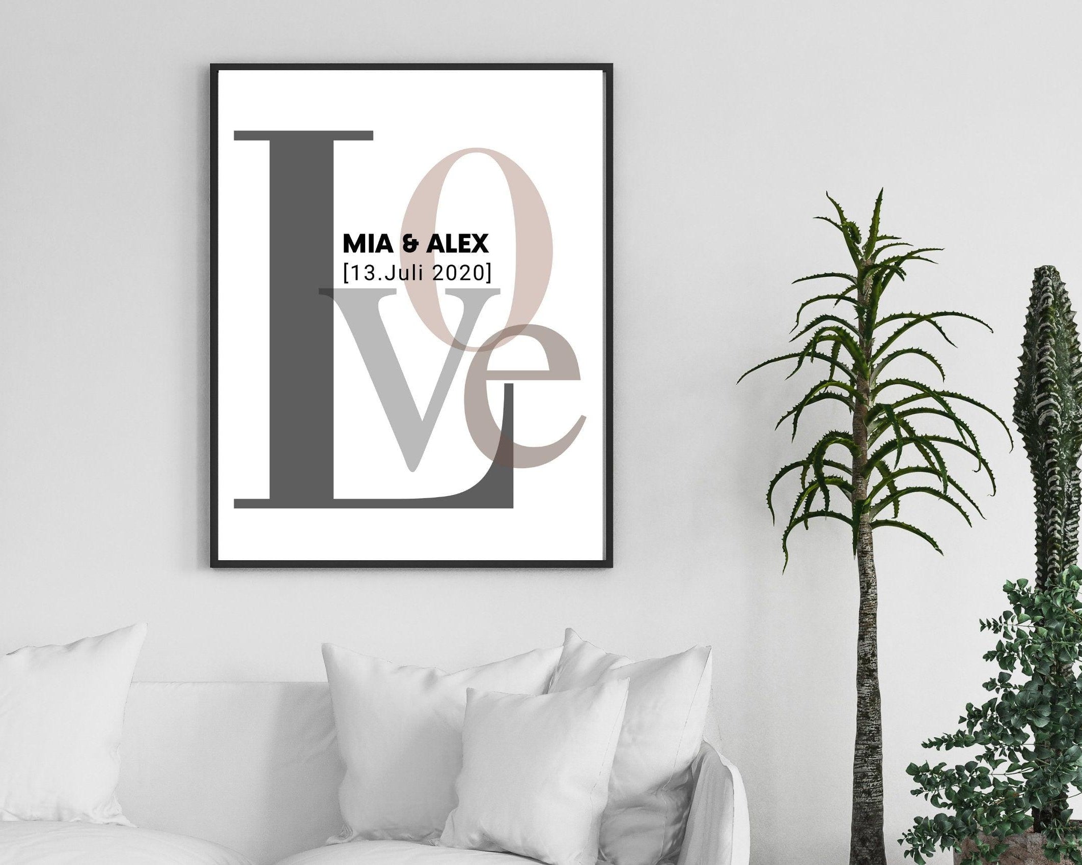 Poster | Hochzeit | personalisiertes Geschenk | LOVE - Roo's Gift Shop