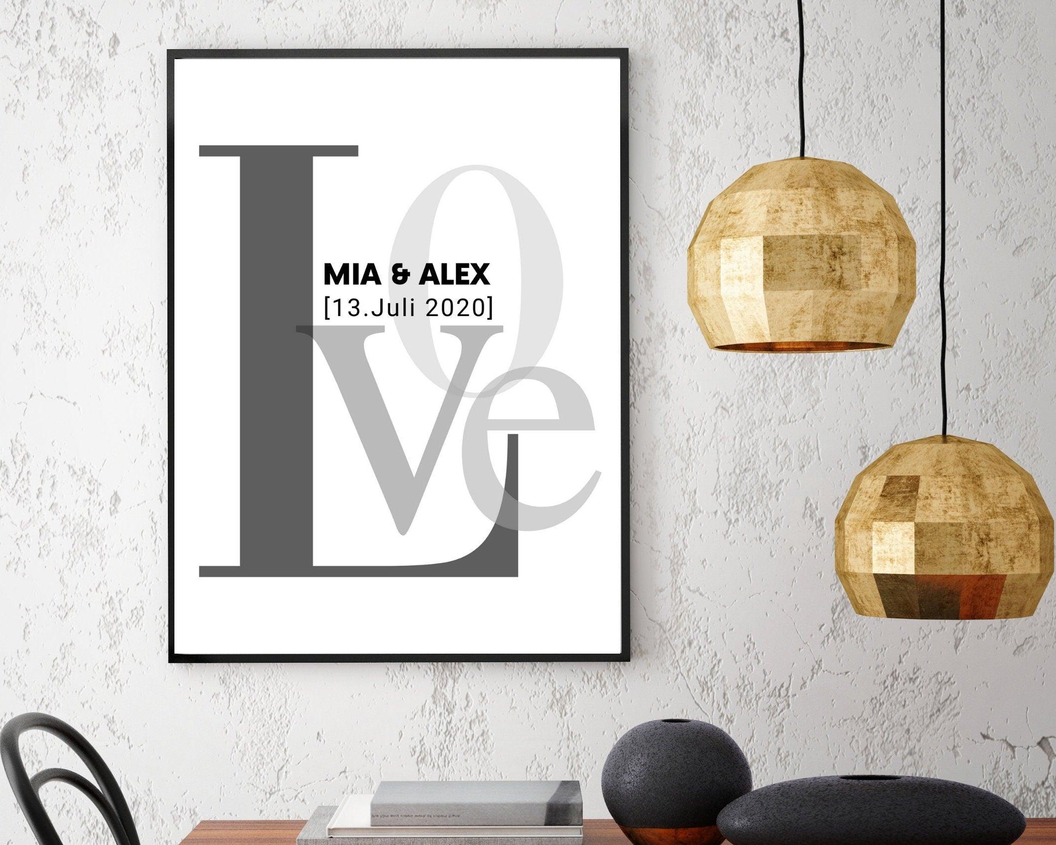 Poster | Hochzeit | personalisiertes Geschenk | LOVE - Roo's Gift Shop