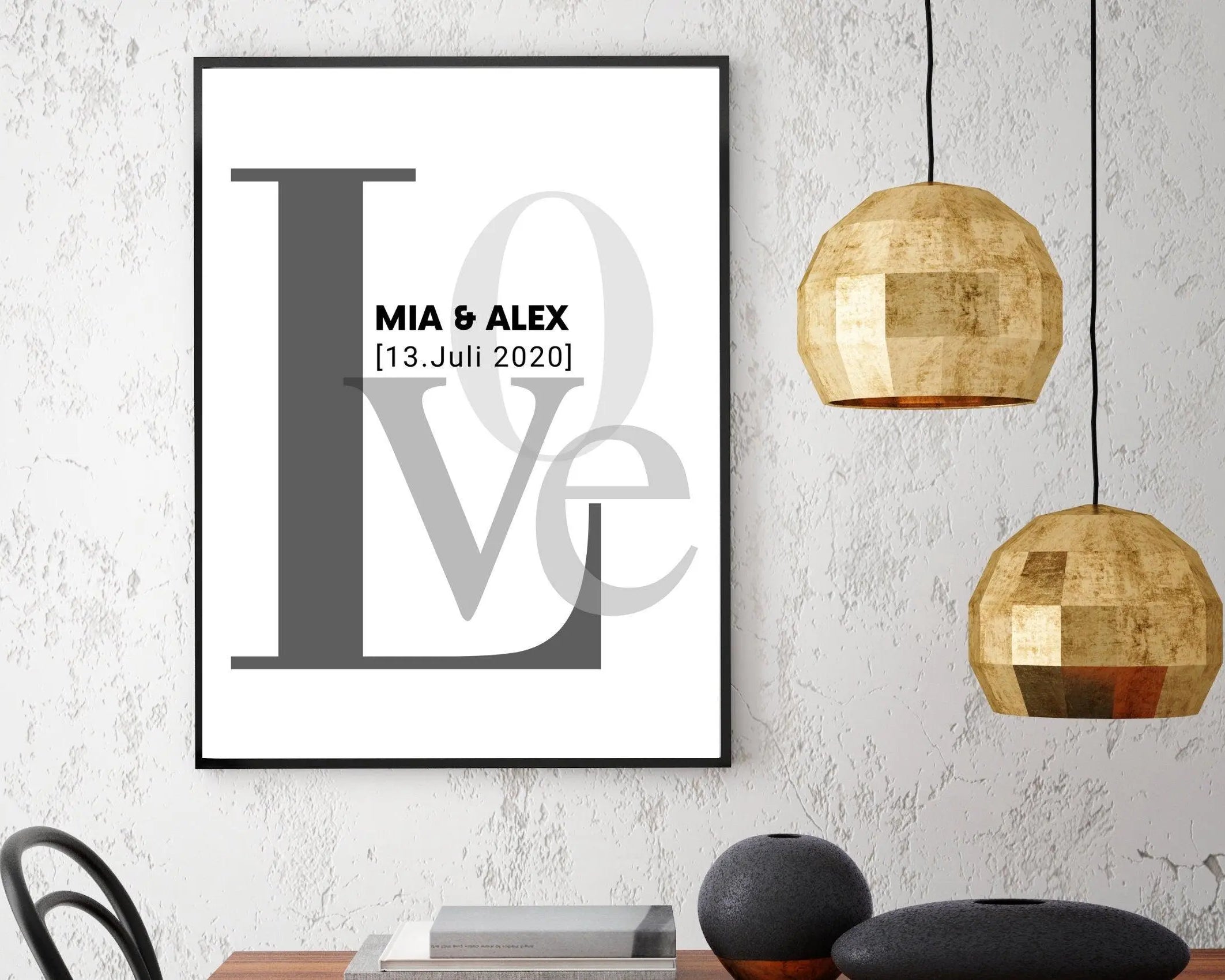 Poster | Hochzeit | personalisiertes Geschenk | LOVE - Roo's Gift Shop