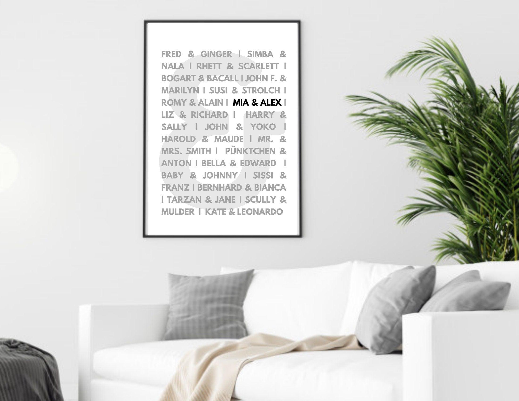 Poster | Hochzeit | Typo | Paare - Roo's Gift Shop