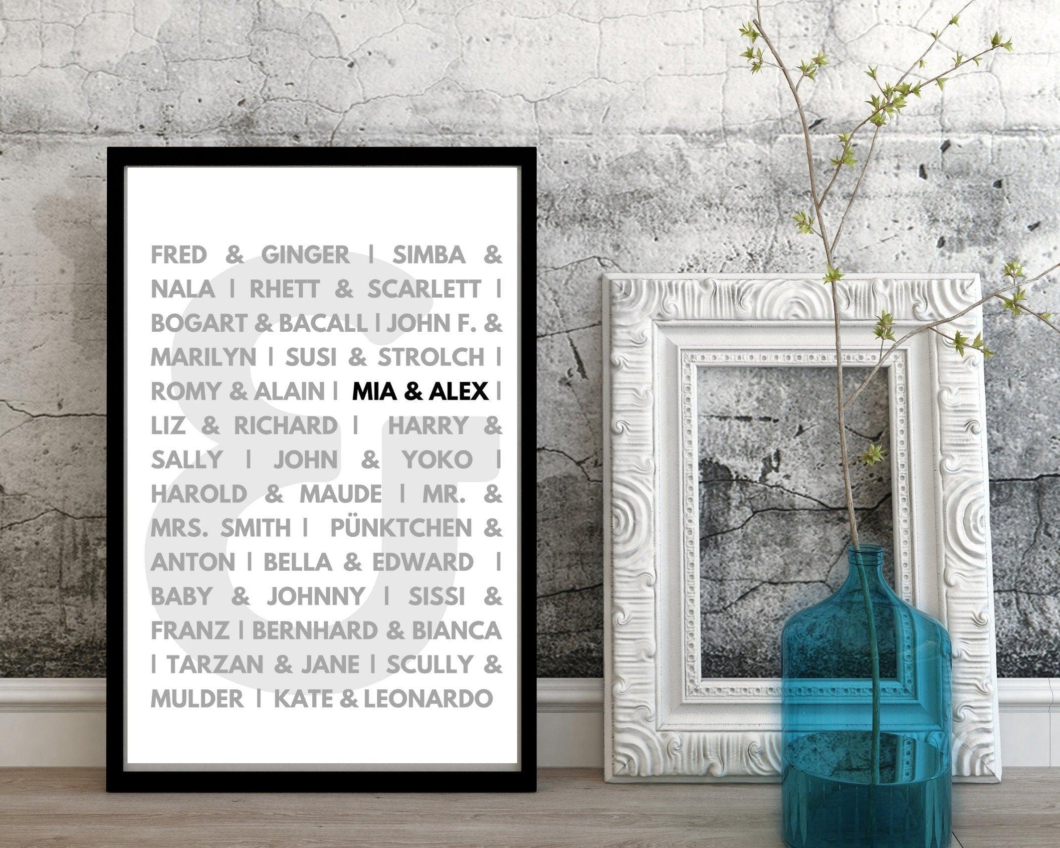 Poster | Hochzeit | Typo | Paare - Roo's Gift Shop
