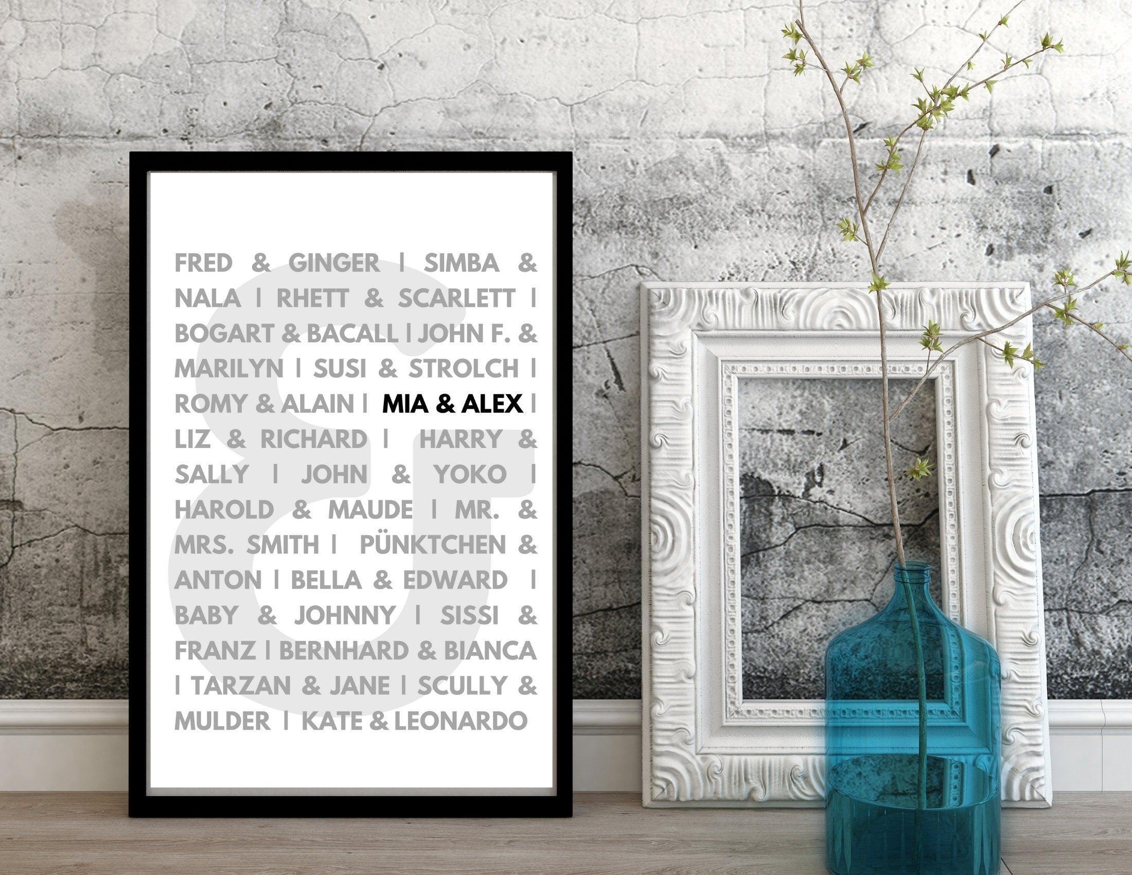 Poster | Hochzeit | Typo | Paare - Roo's Gift Shop