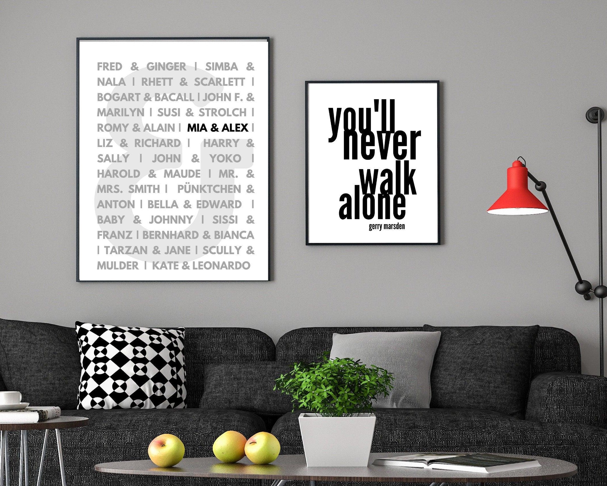 Poster | Hochzeit | Typo | Paare - Roo's Gift Shop