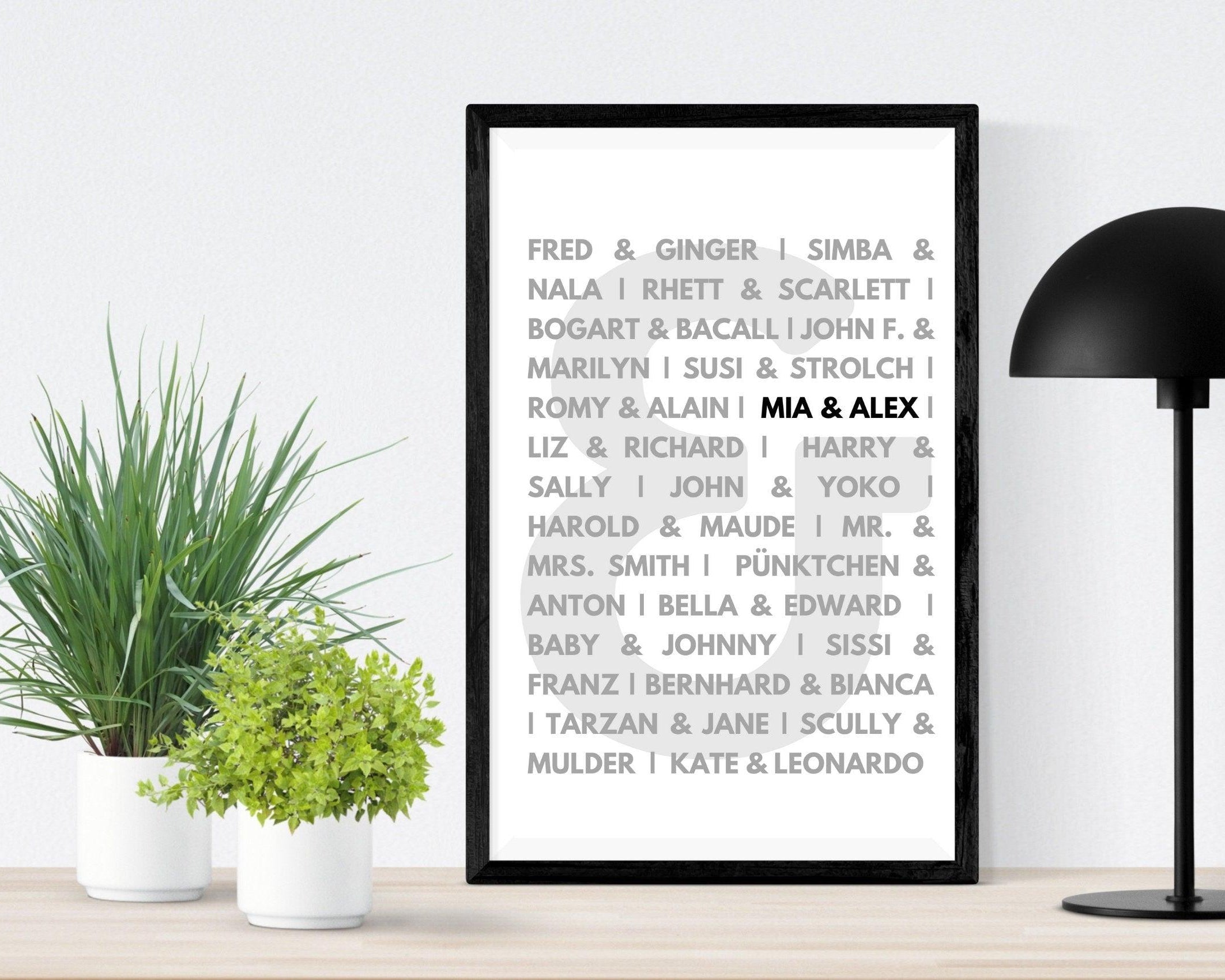 Poster | Hochzeit | Typo | Paare - Roo's Gift Shop