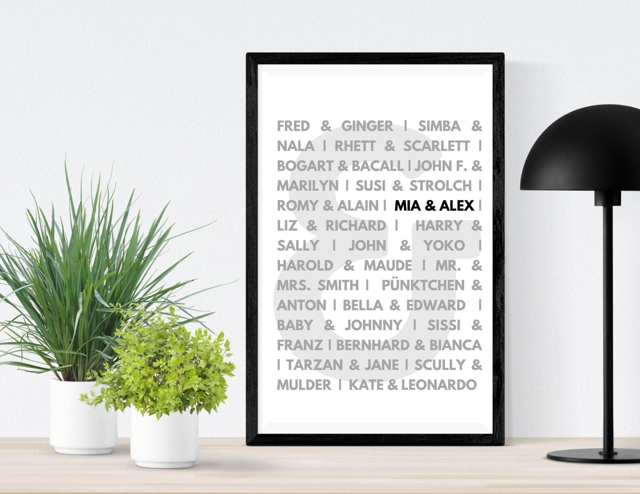 Poster | Hochzeit | Typo | Paare - Roo's Gift Shop