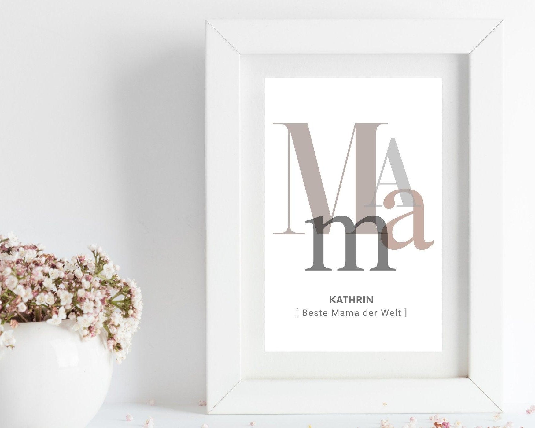 Poster | Mama | personalisiert - Roo's Gift Shop