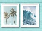 Poster | Meer | Welle | Surfbrett | Palmen - Roo's Gift Shop