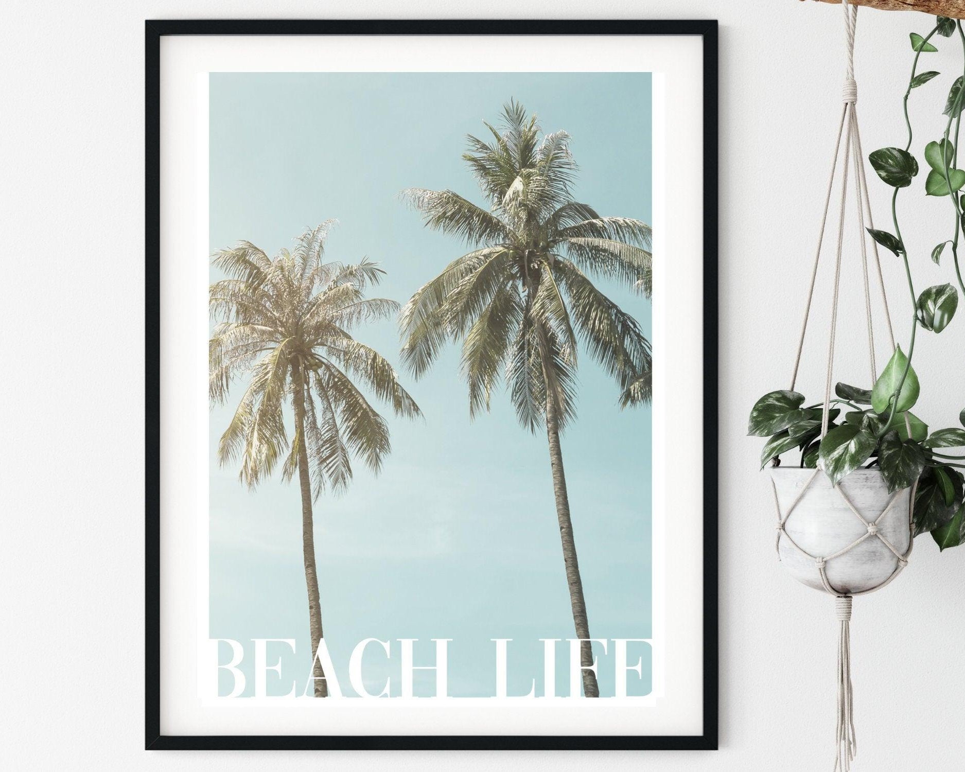 Poster | Meer | Welle | Surfbrett | Palmen - Roo's Gift Shop