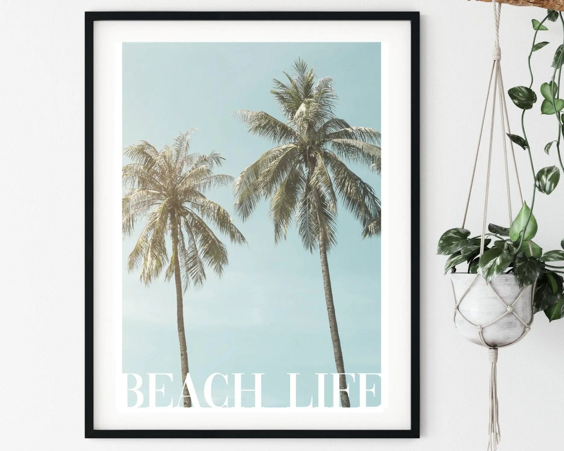 Poster | Meer | Welle | Surfbrett | Palmen - Roo's Gift Shop