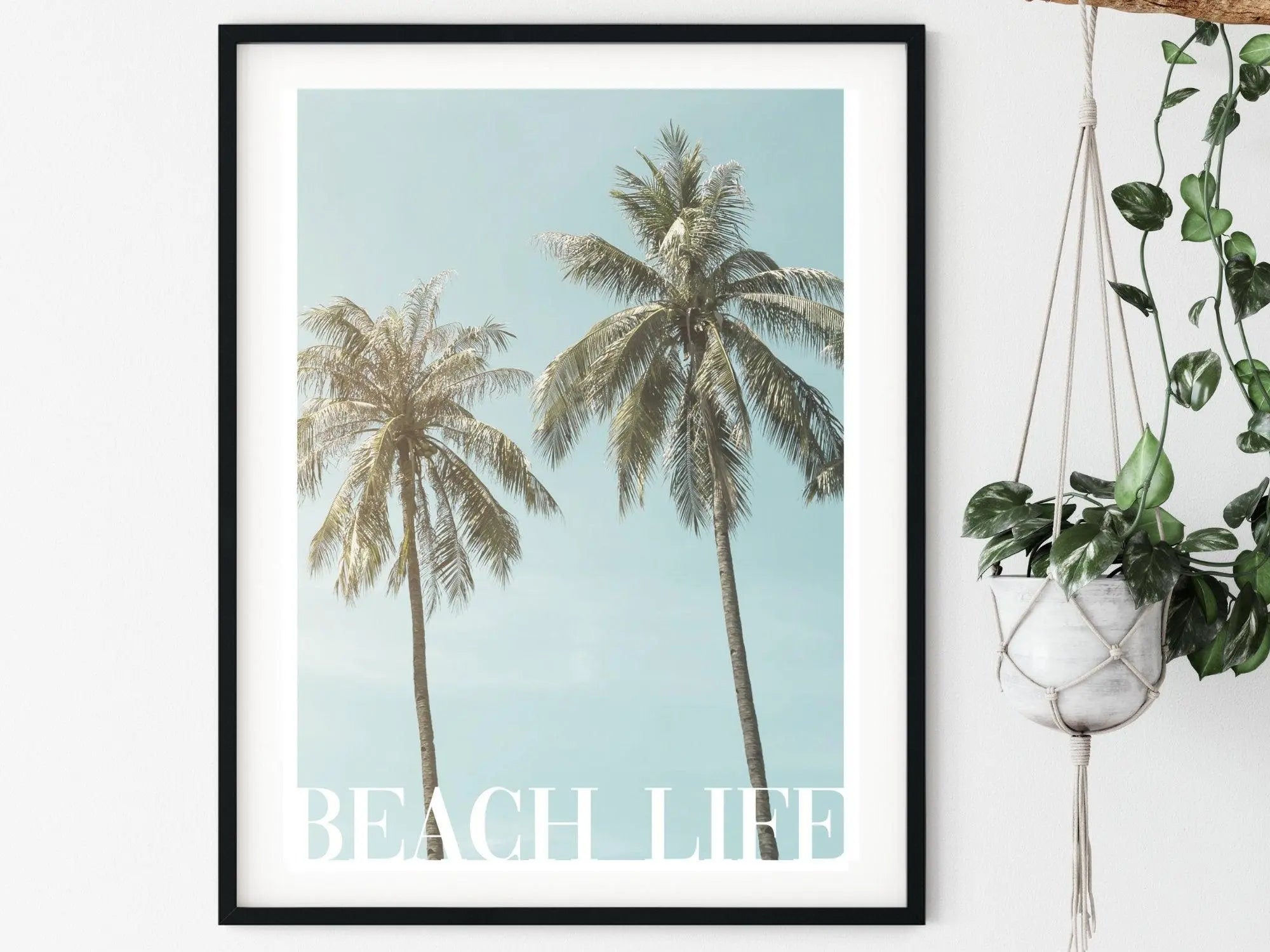 Poster | Meer | Welle | Surfbrett | Palmen - Roo's Gift Shop