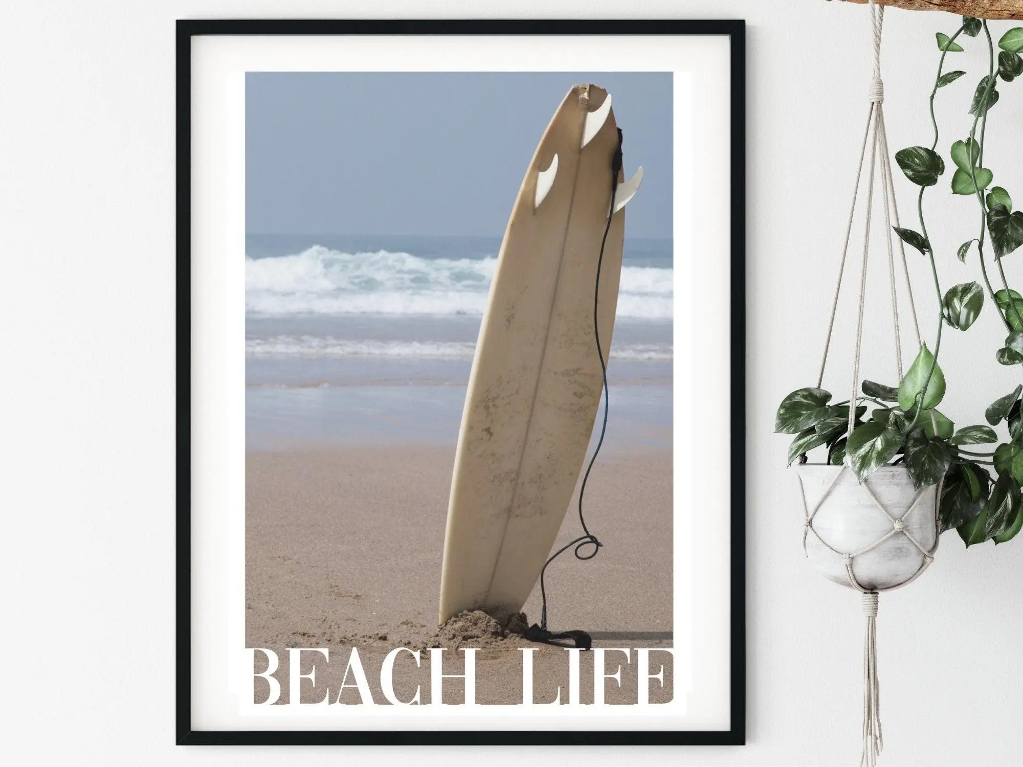 Poster | Meer | Welle | Surfbrett | Palmen - Roo's Gift Shop