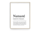 Poster | NAMASTÉ |Definition | Yoga Gruß - Roo's Gift Shop