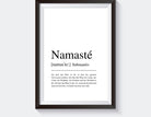 Poster | NAMASTÉ |Definition | Yoga Gruß - Roo's Gift Shop
