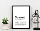Poster | NAMASTÉ |Definition | Yoga Gruß - Roo's Gift Shop