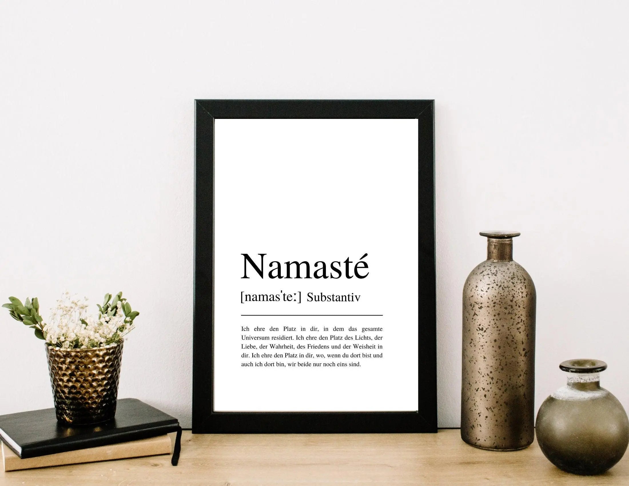 Poster | NAMASTÉ |Definition | Yoga Gruß - Roo's Gift Shop