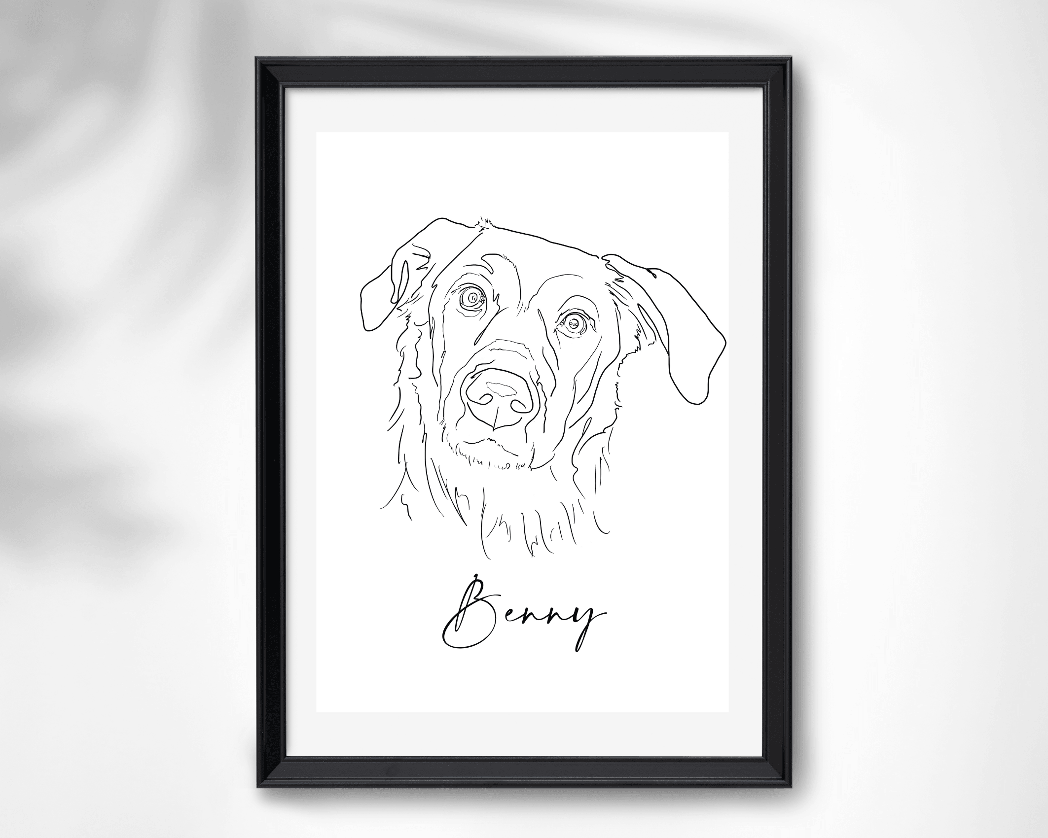 Poster | Portrait von Deinem Hund | One Line Art - Roo's Gift Shop