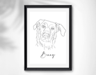Poster | Portrait von Deinem Hund | One Line Art - Roo's Gift Shop