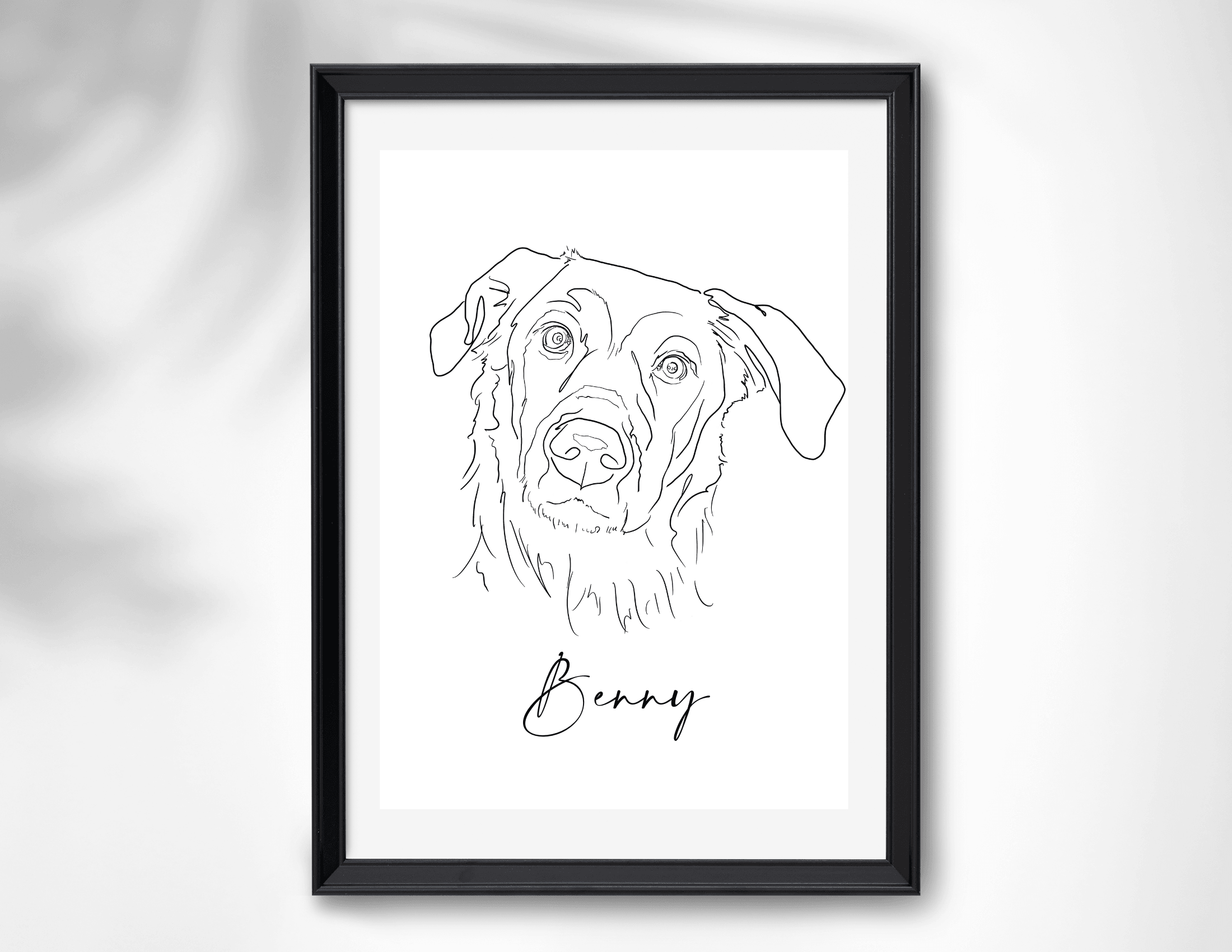 Poster | Portrait von Deinem Hund | One Line Art - Roo's Gift Shop