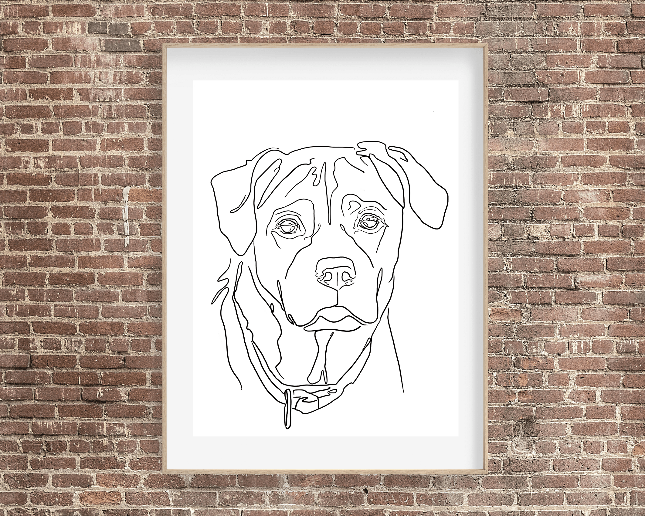Poster | Portrait von Deinem Hund | One Line Art - Roo's Gift Shop