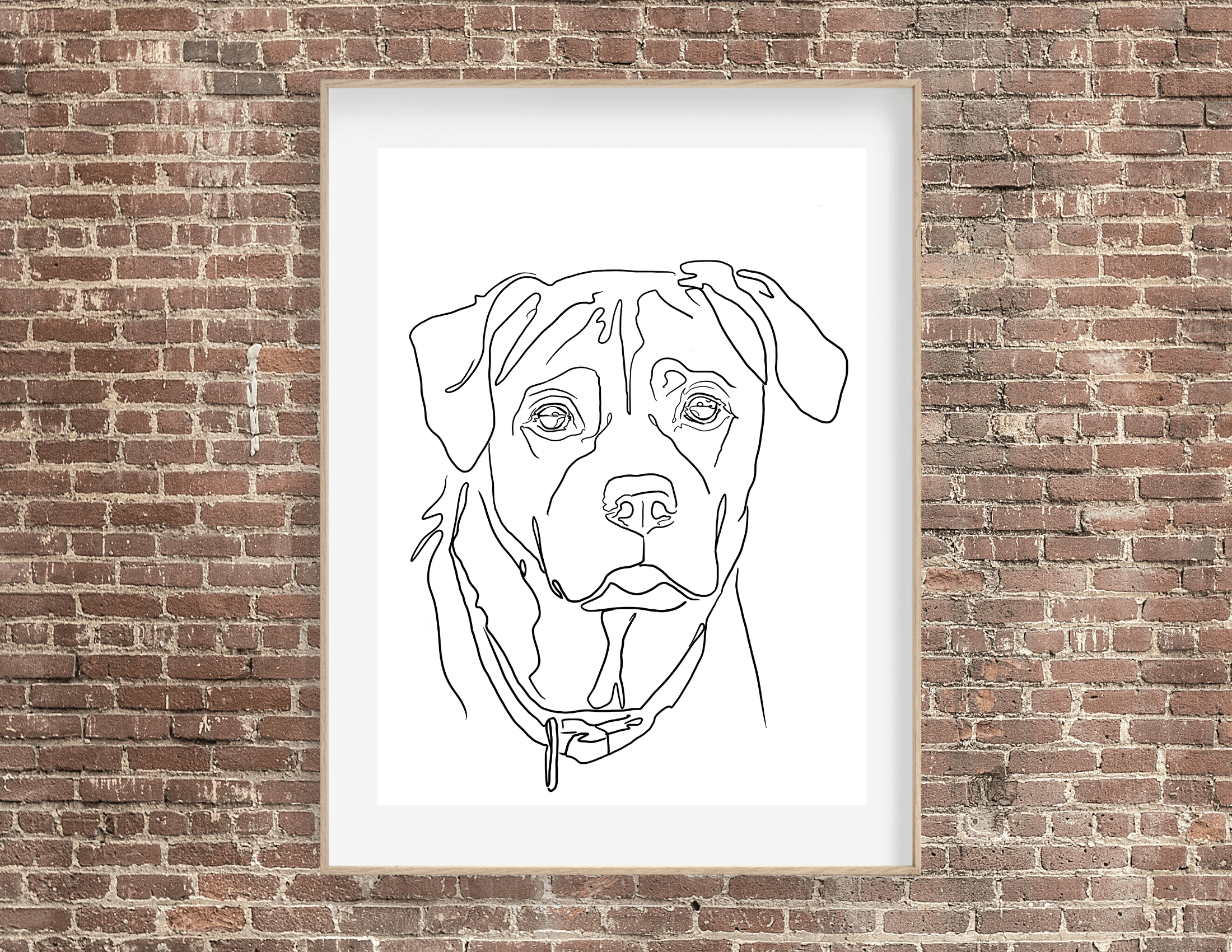 Poster | Portrait von Deinem Hund | One Line Art - Roo's Gift Shop