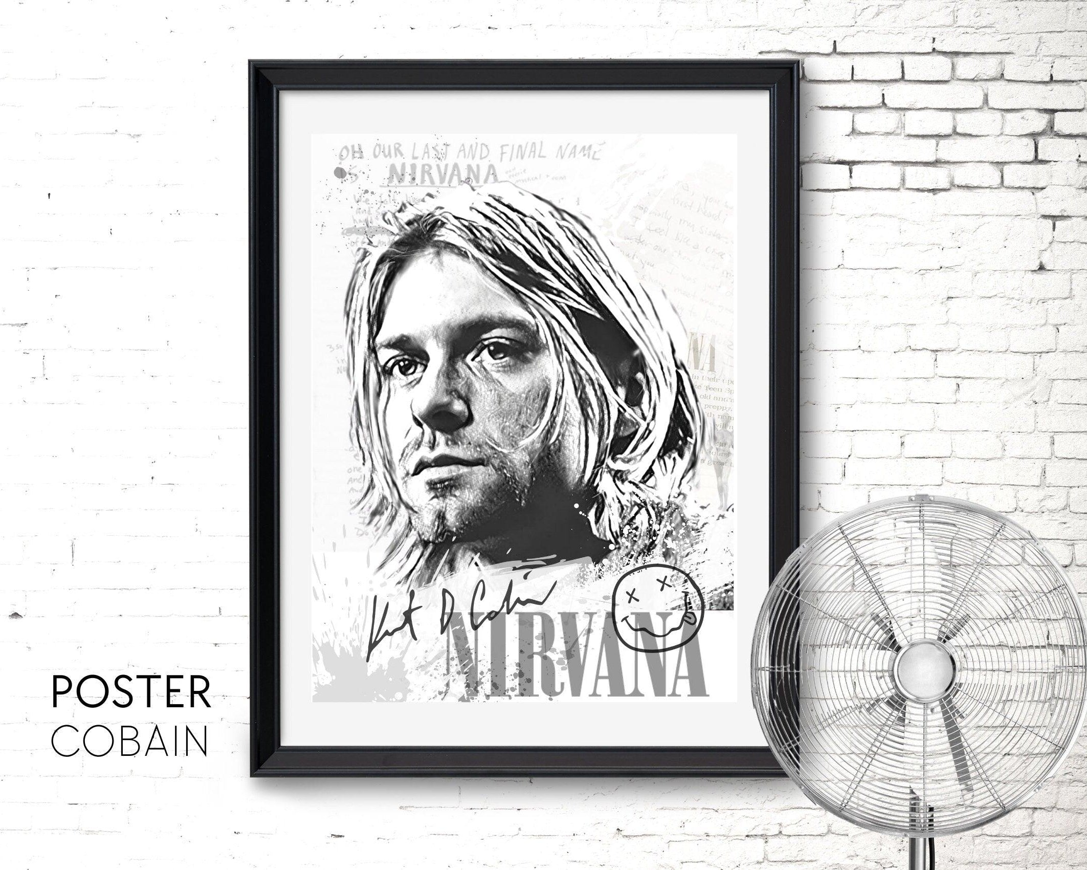 Poster | Rockikonen | Kurt Cobain | Nirvana - Roo's Gift Shop