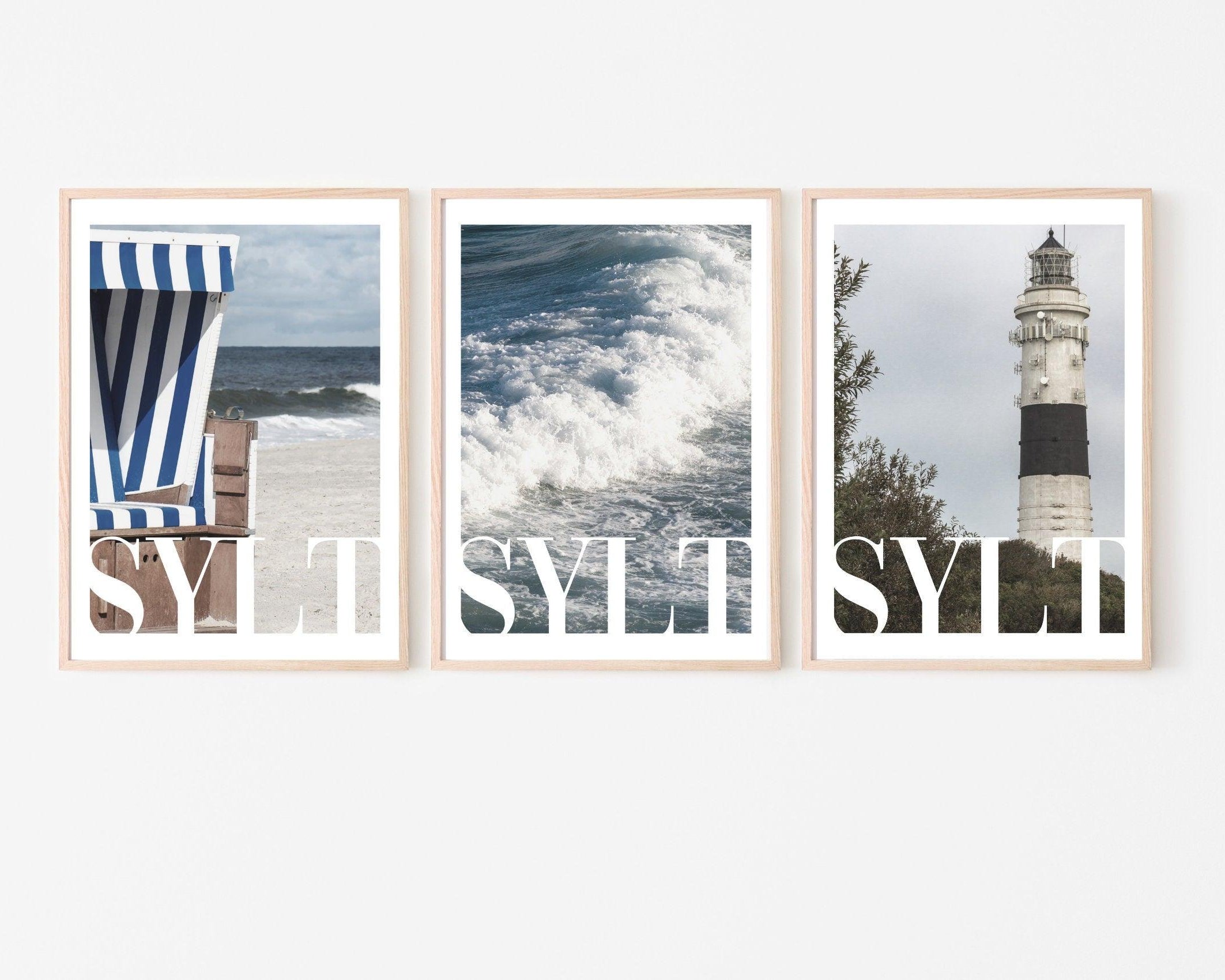 Poster | Sylt Strand Leuchtturm - Roo's Gift Shop