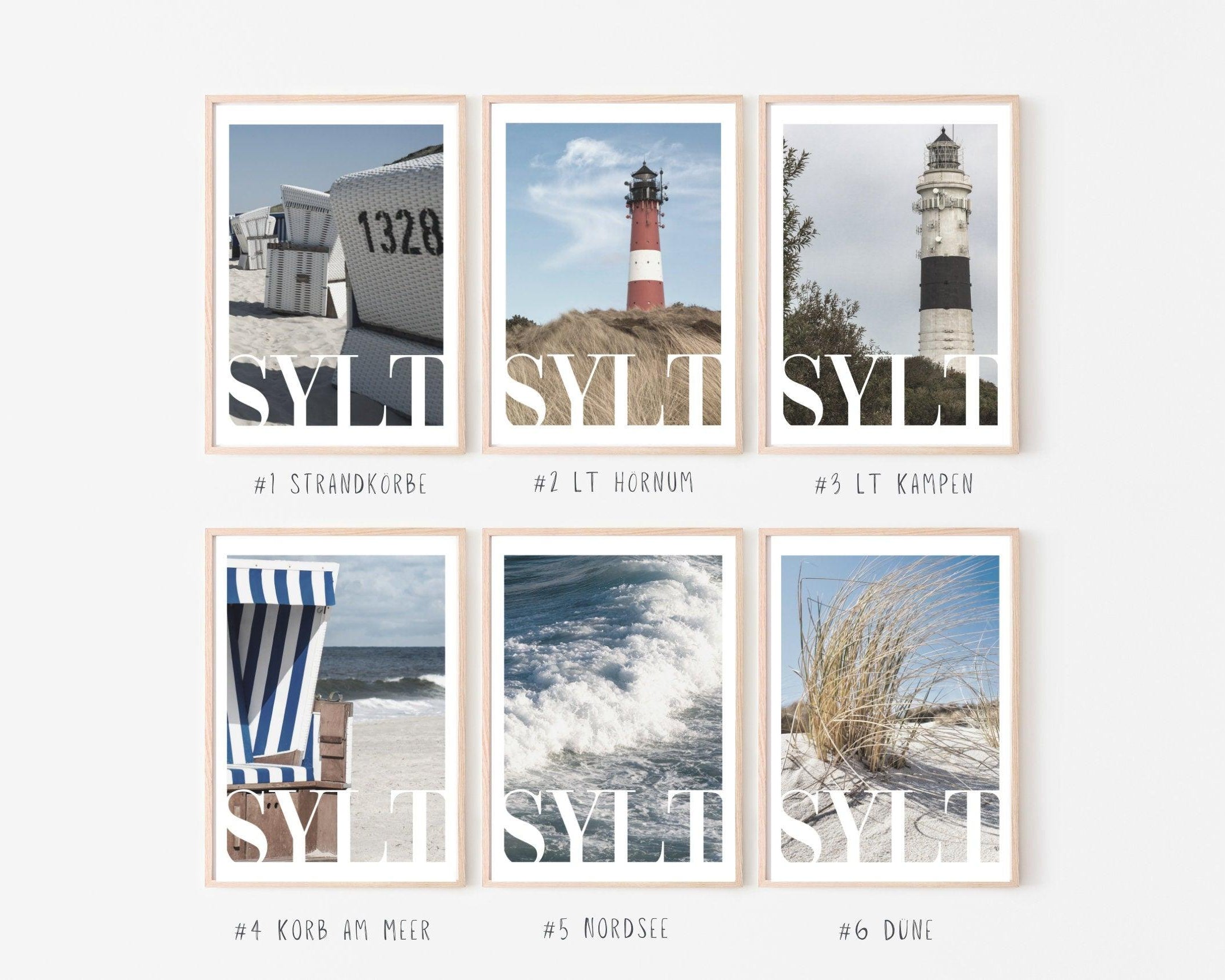 Poster | Sylt Strandkorb Leuchtturm - Roo's Gift Shop