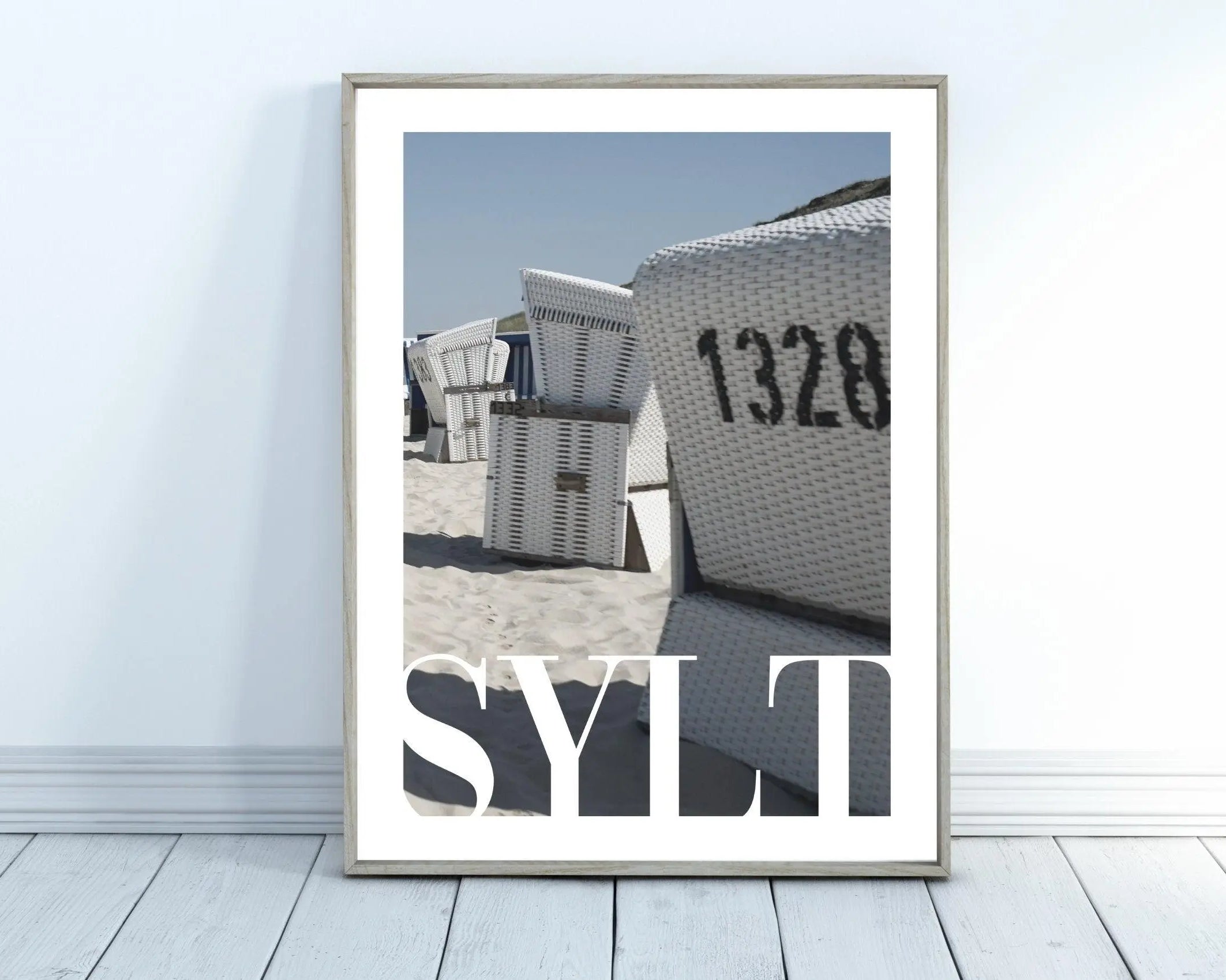 Poster | Sylt Strandkorb Leuchtturm - Roo's Gift Shop