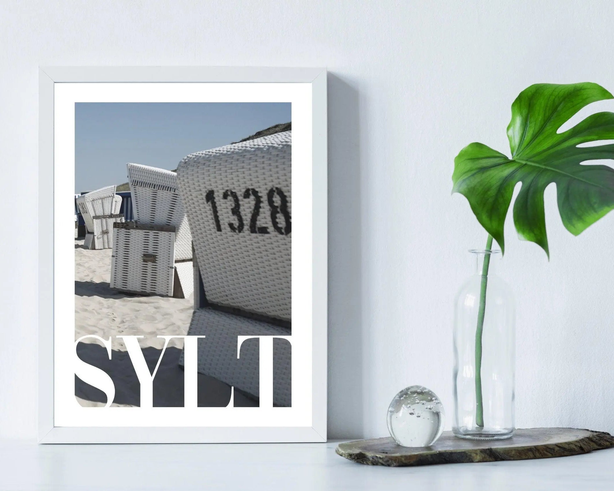 Poster | Sylt Strandkorb Leuchtturm - Roo's Gift Shop