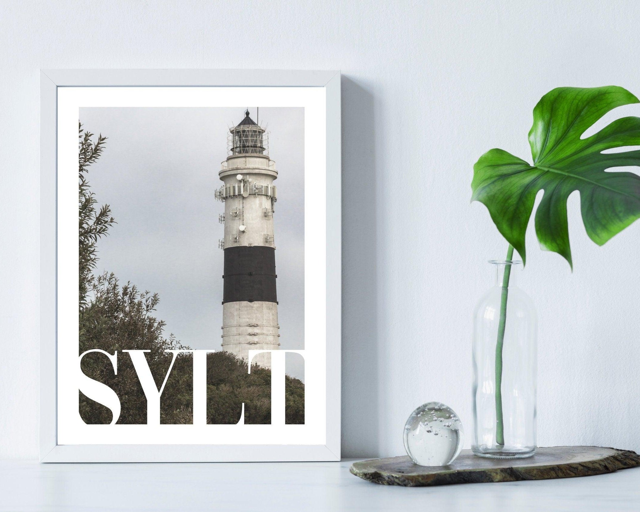 Poster | Sylt Strandkorb Leuchtturm - Roo's Gift Shop
