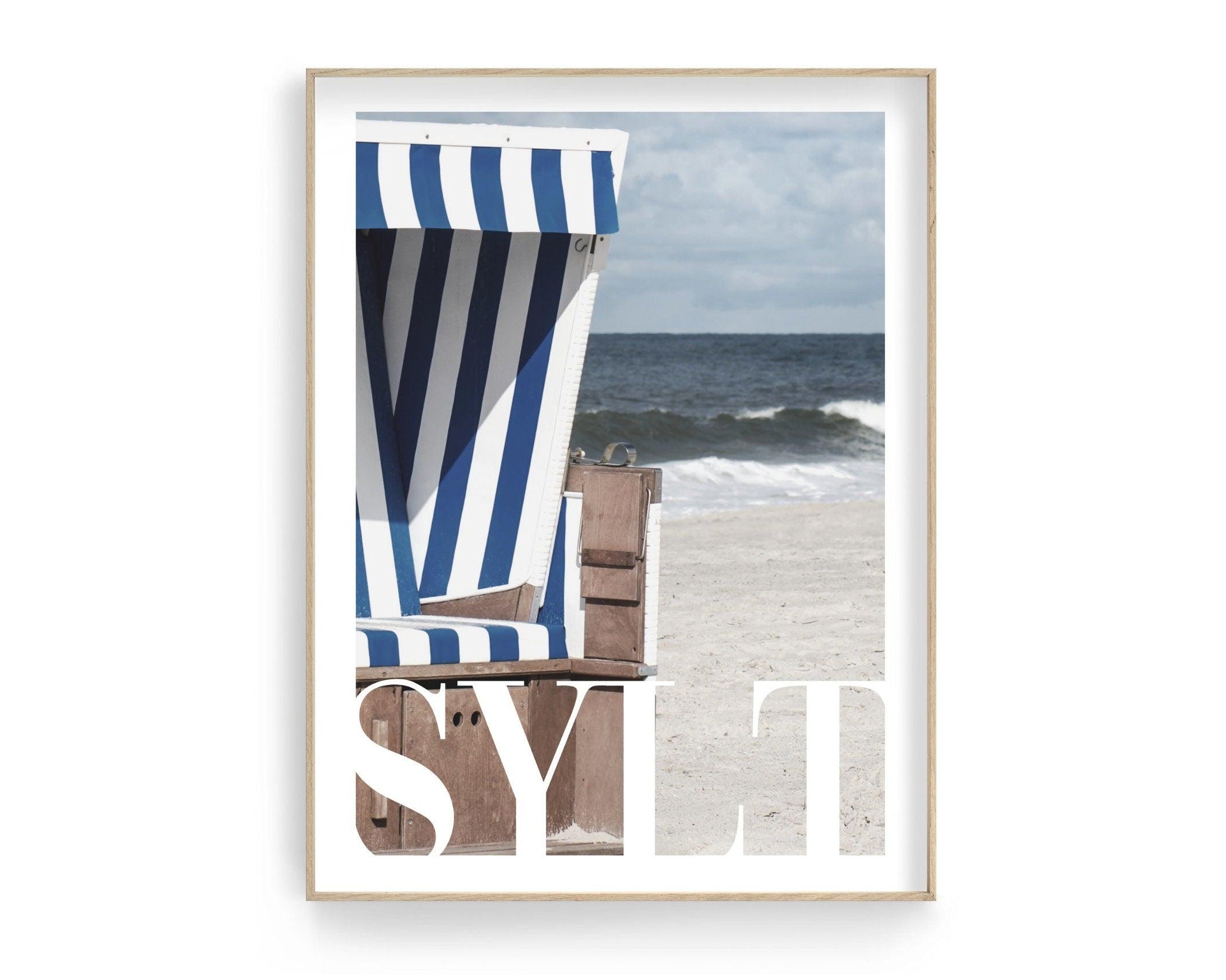 Poster | Sylt Strandkorb Meer - Roo's Gift Shop