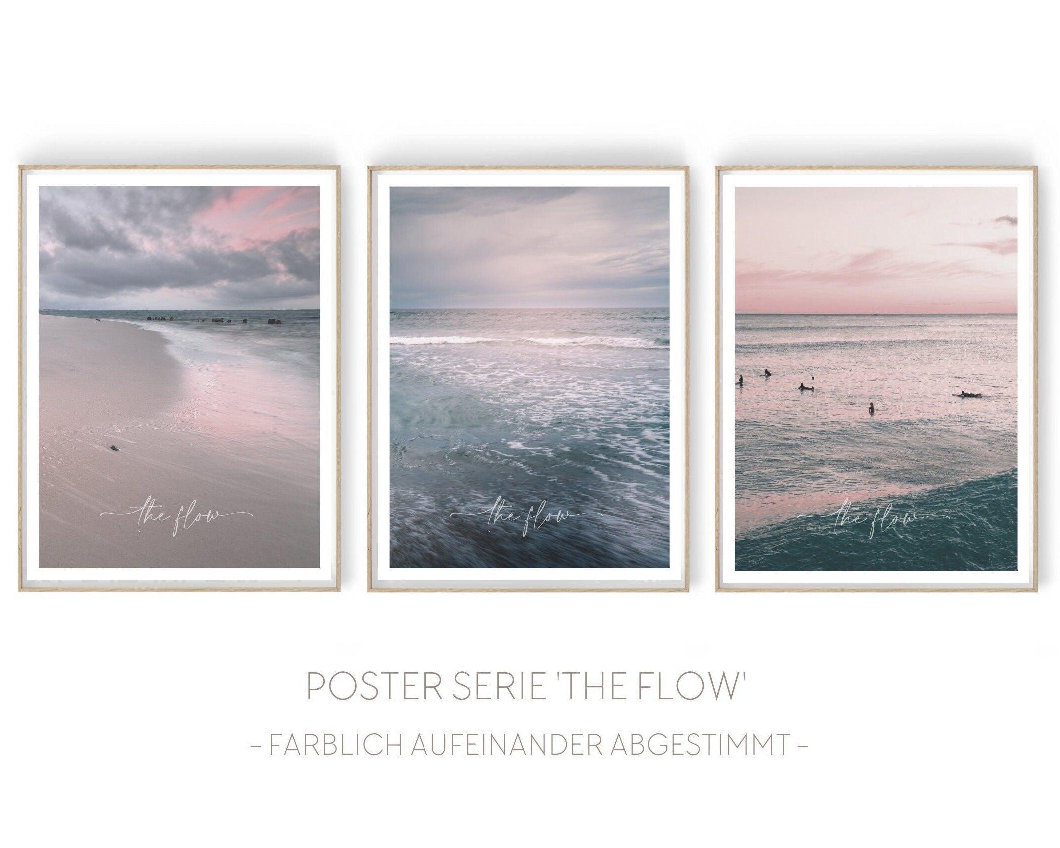 Poster | The Flow | Meer | Abendstimmung - Roo's Gift Shop