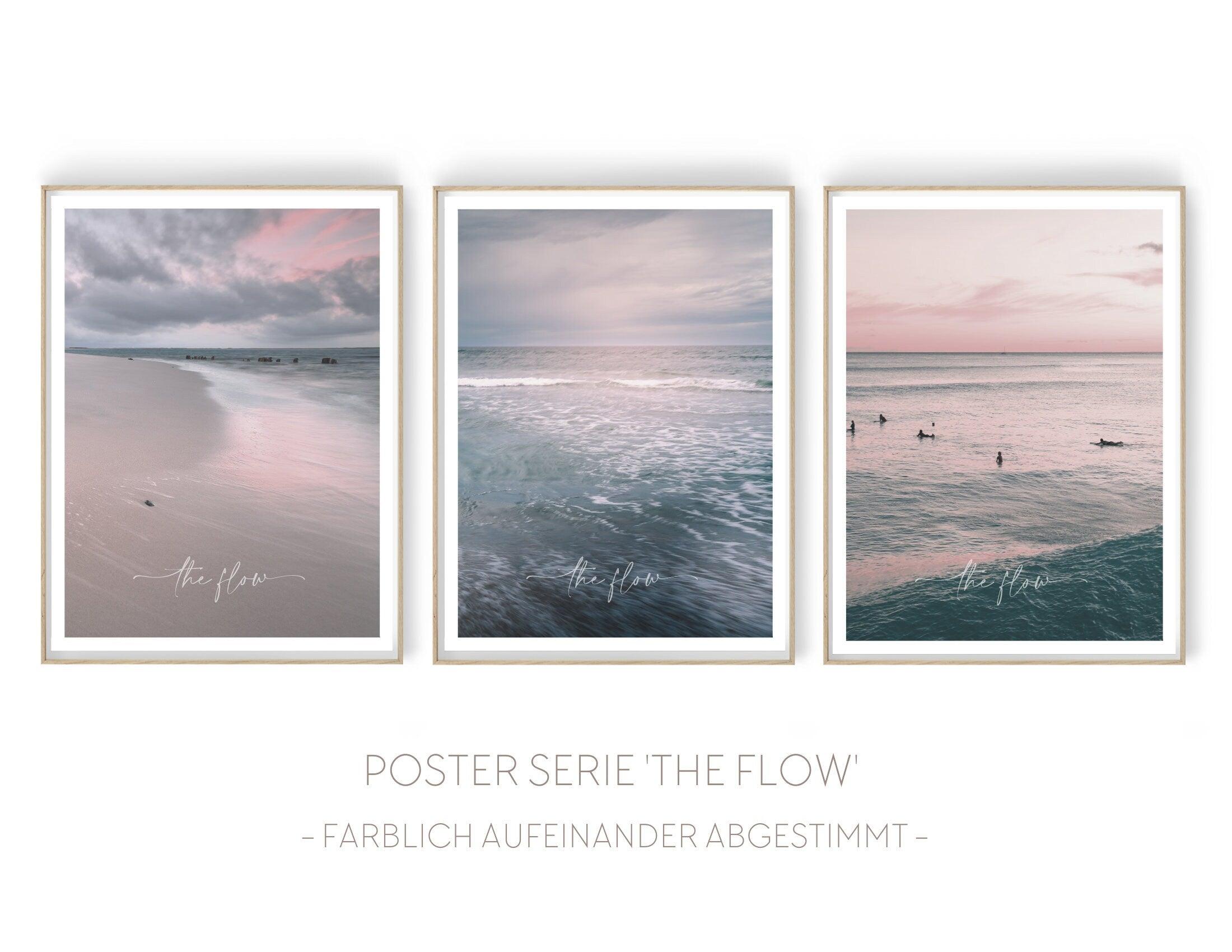 Poster | The Flow | Meer | Abendstimmung - Roo's Gift Shop