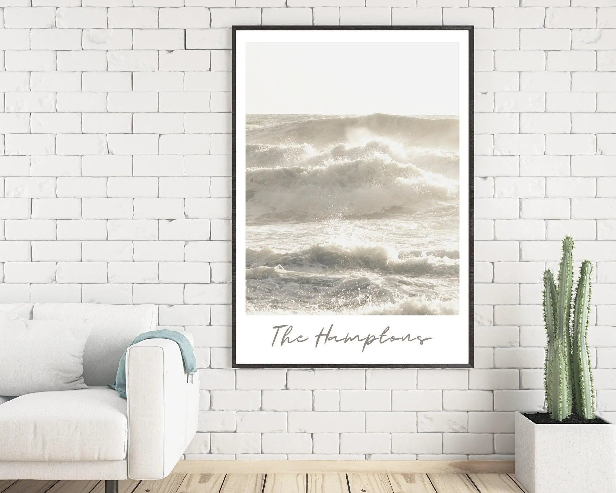 Poster | The Hamptons | Brandung | Meer - Roo's Gift Shop