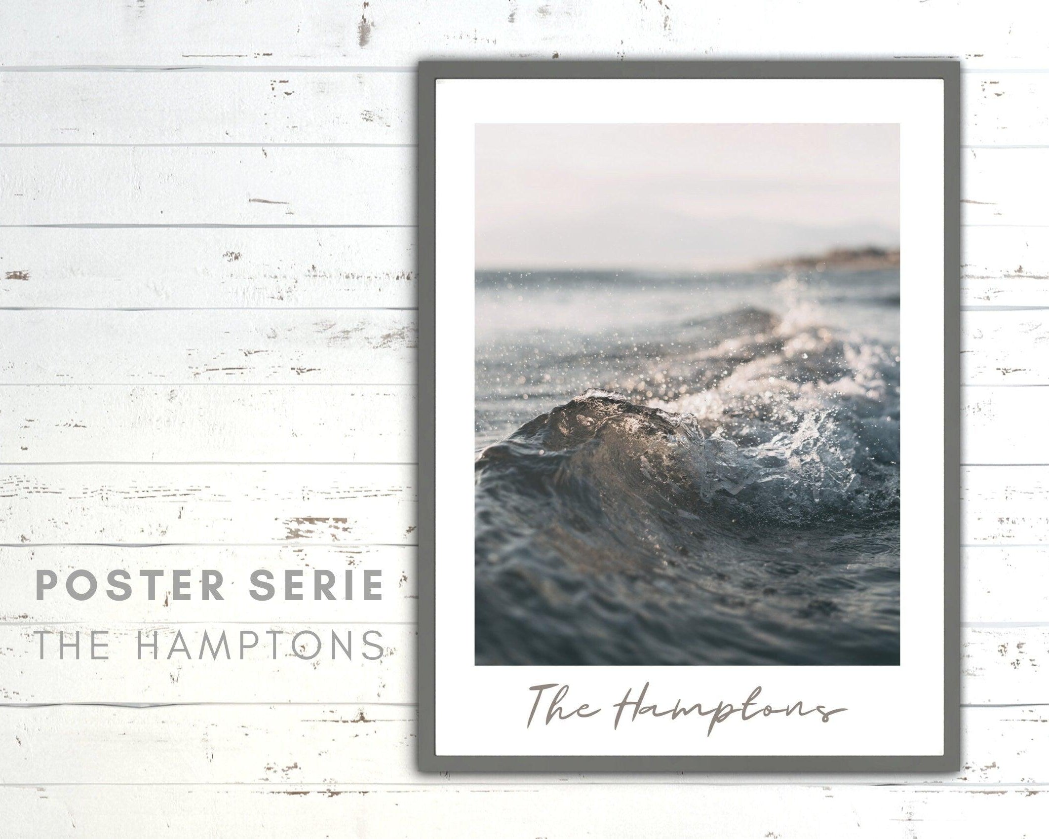 Poster | The Hamptons | Kleine Welle | Meer - Roo's Gift Shop