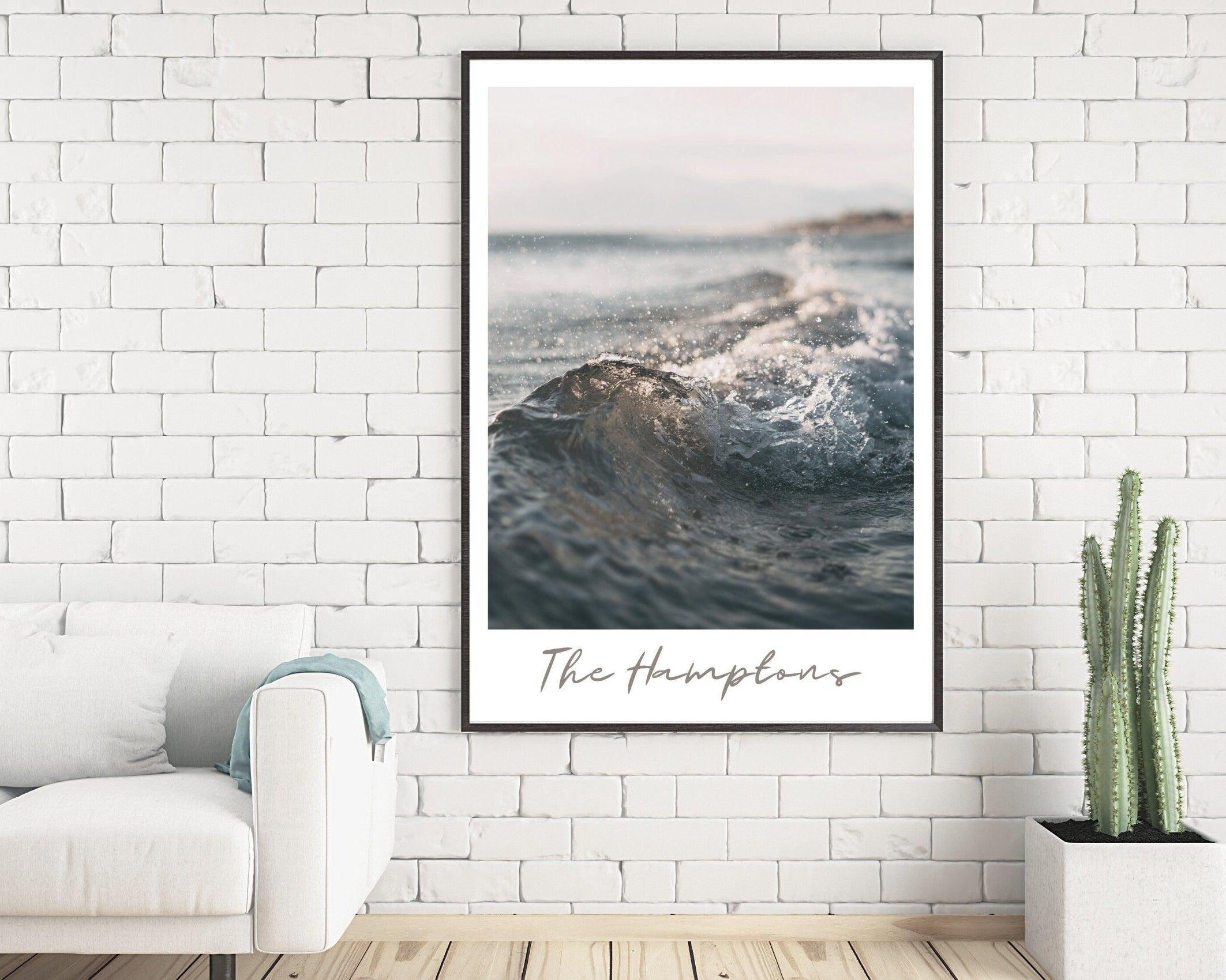 Poster | The Hamptons | Kleine Welle | Meer - Roo's Gift Shop