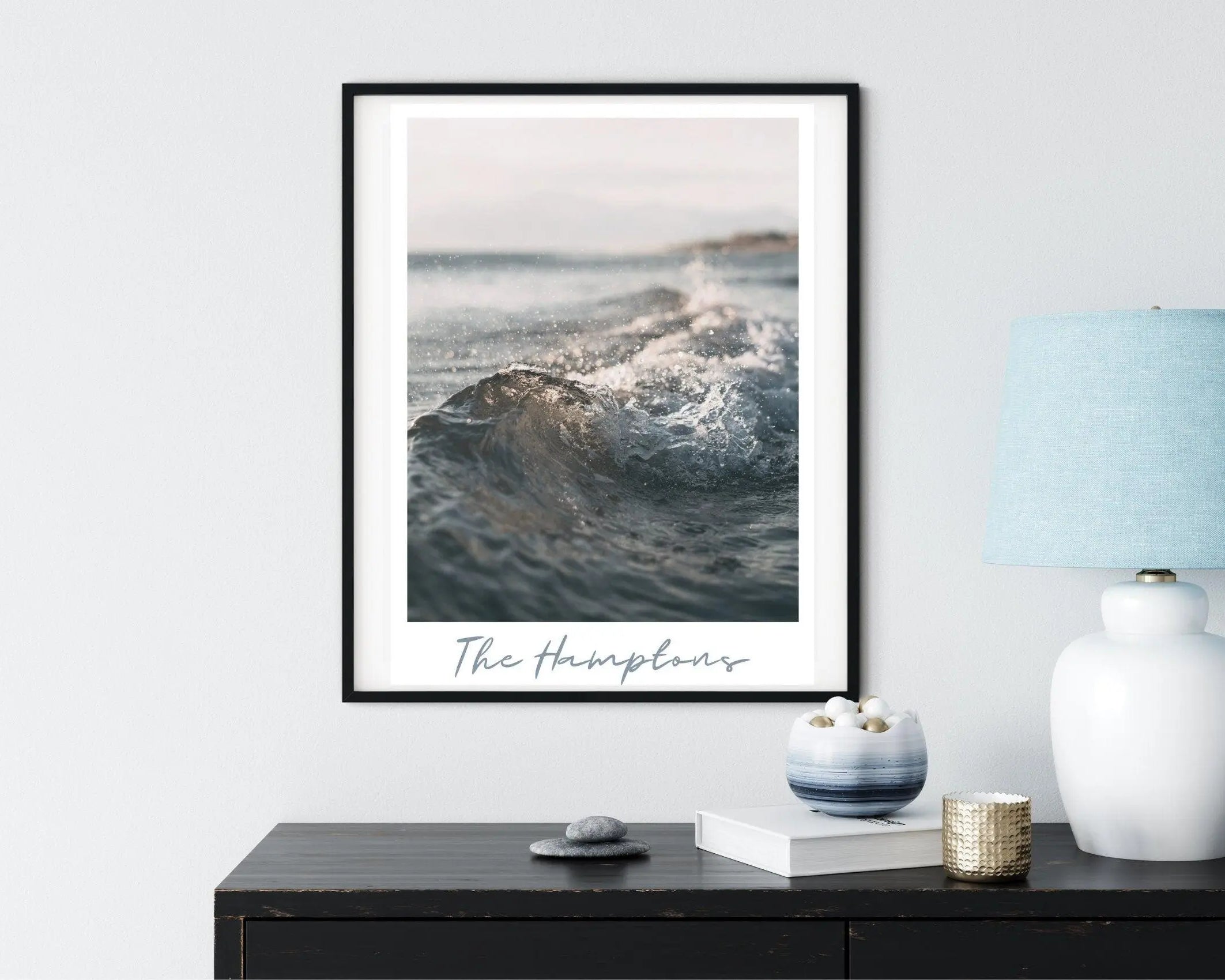 Poster | The Hamptons | Kleine Welle | Meer - Roo's Gift Shop