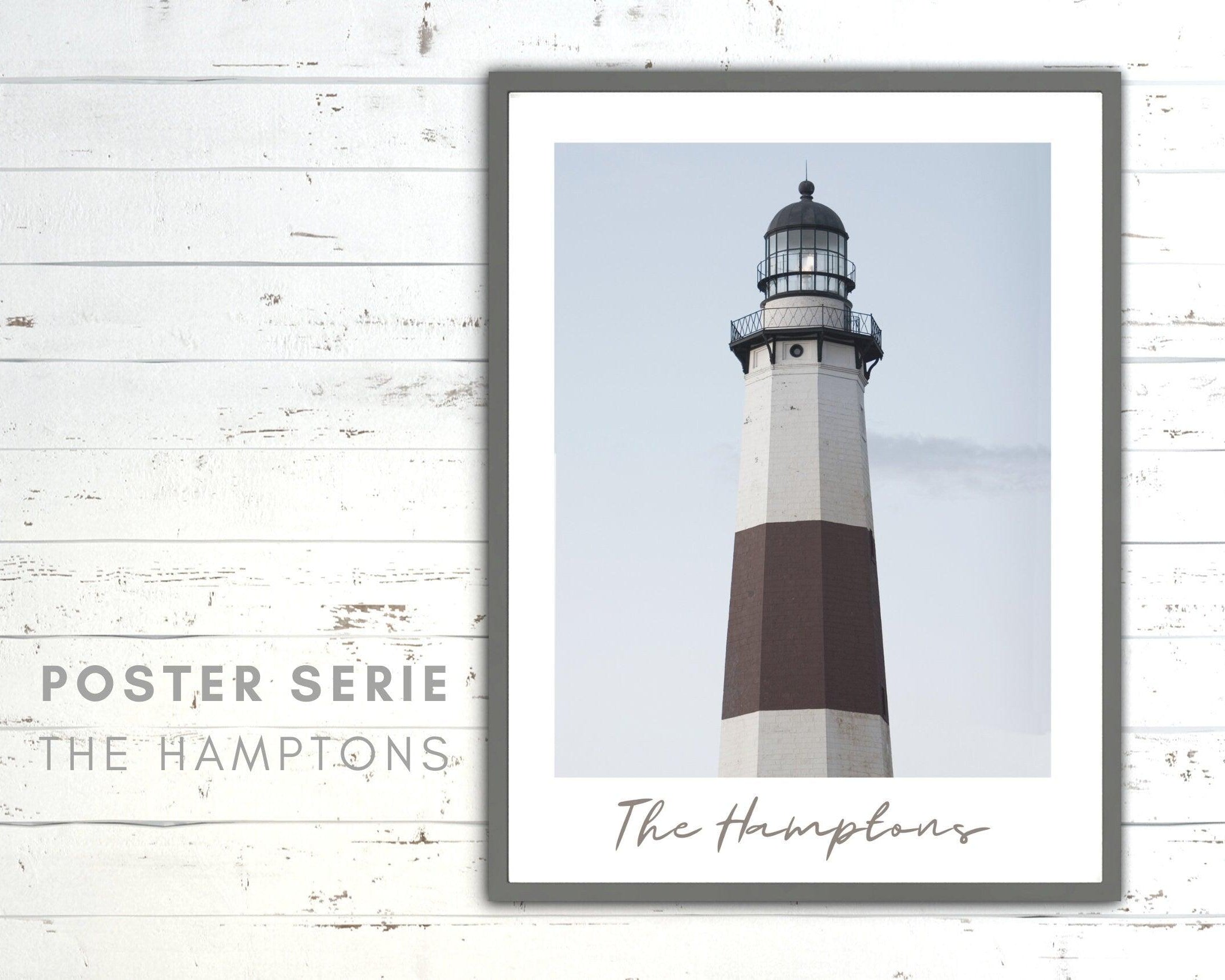 Poster | The Hamptons | Leuchtturm | Montauk - Roo's Gift Shop