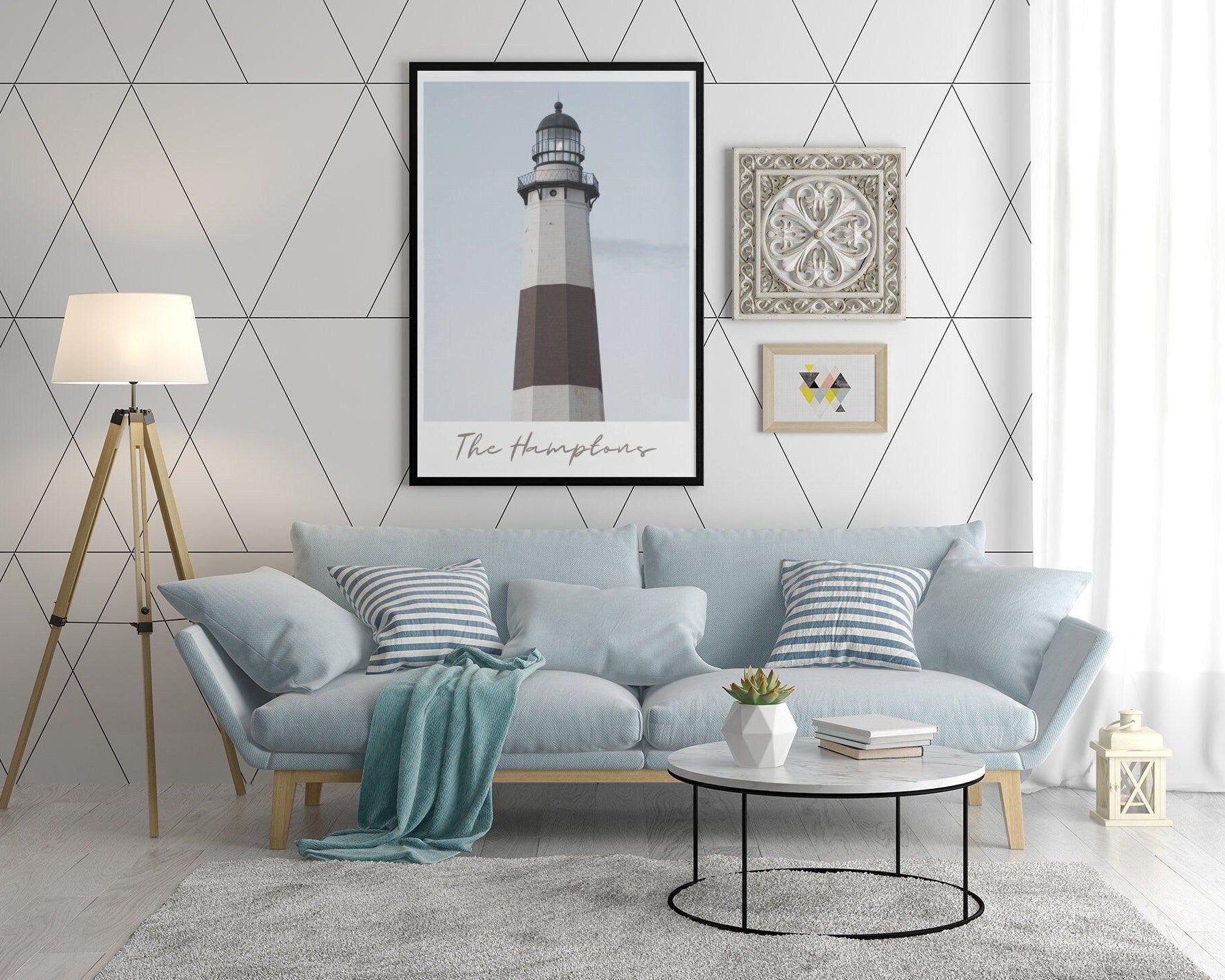 Poster | The Hamptons | Leuchtturm | Montauk - Roo's Gift Shop
