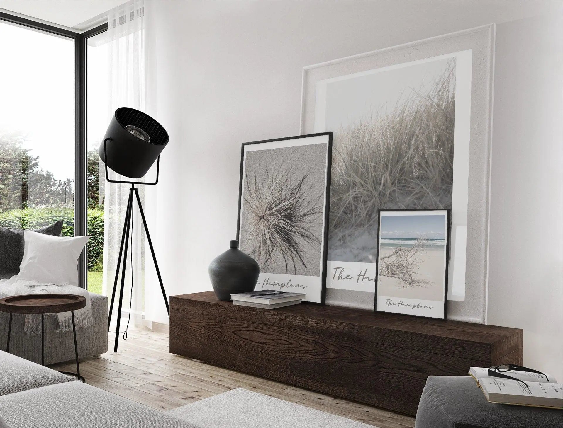 Poster | The Hamptons | Strand | Holz | Driftwood - Roo's Gift Shop