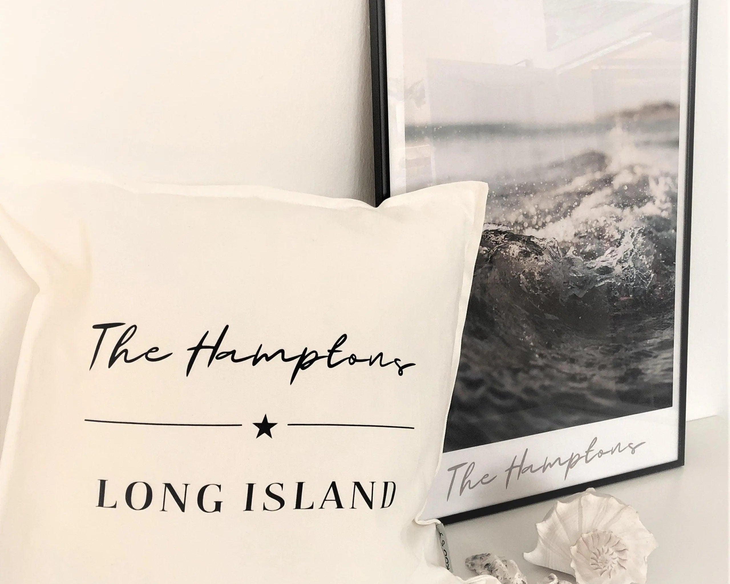 Poster | The Hamptons | Strand | Holz | Driftwood - Roo's Gift Shop