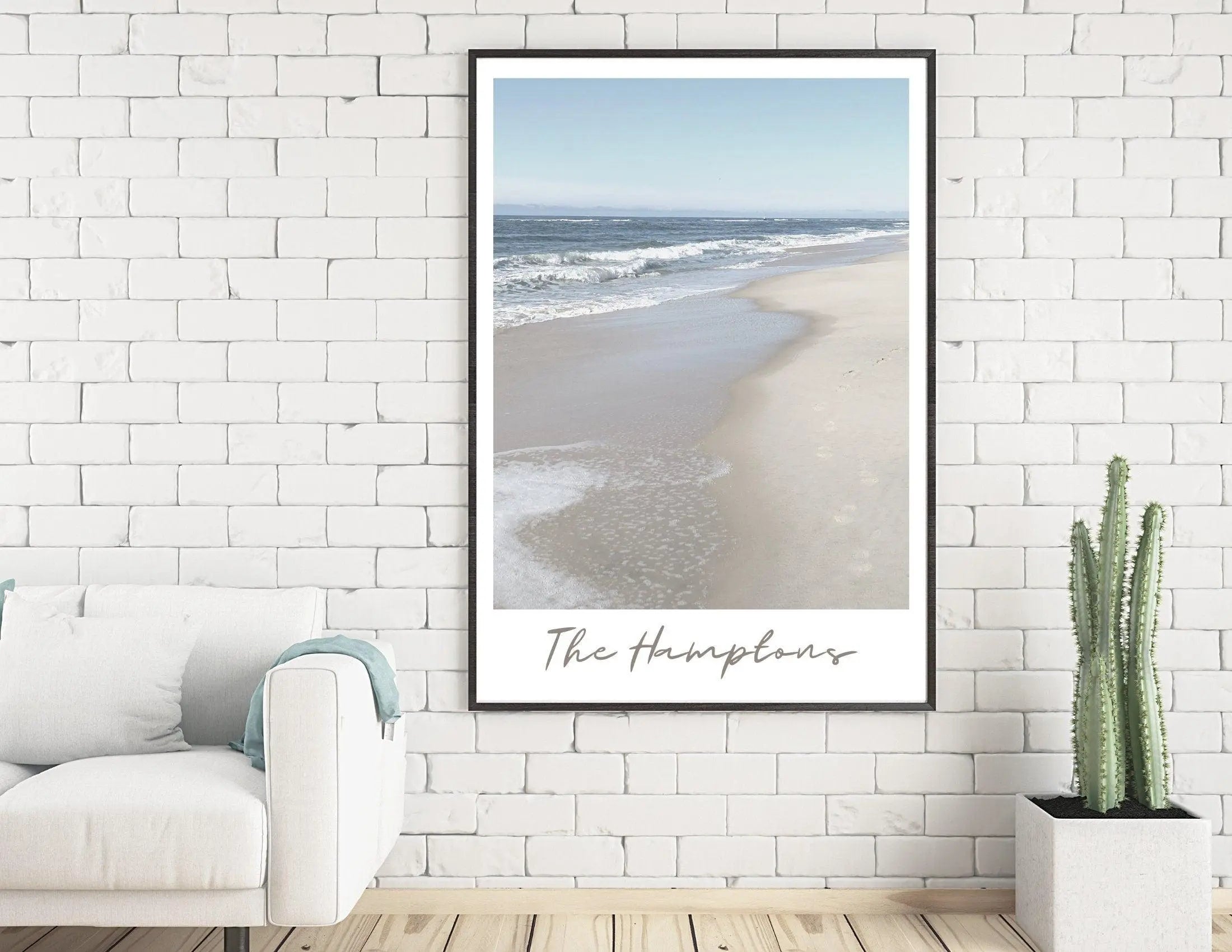 Poster | The Hamptons | Strand | Küstenlinie | Beachline - Roo's Gift Shop