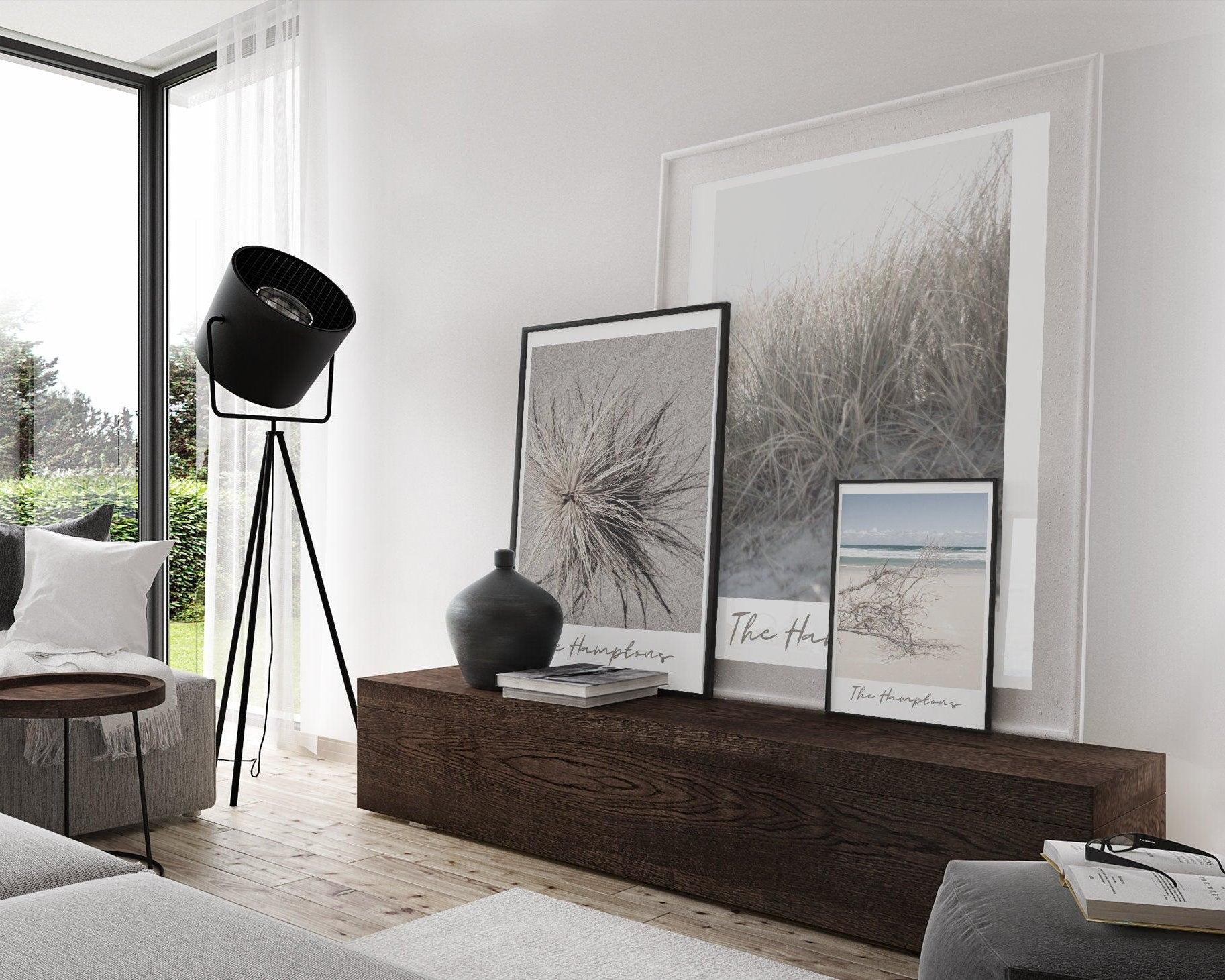 Poster | The Hamptons | Strand | Küstenlinie | Beachline - Roo's Gift Shop