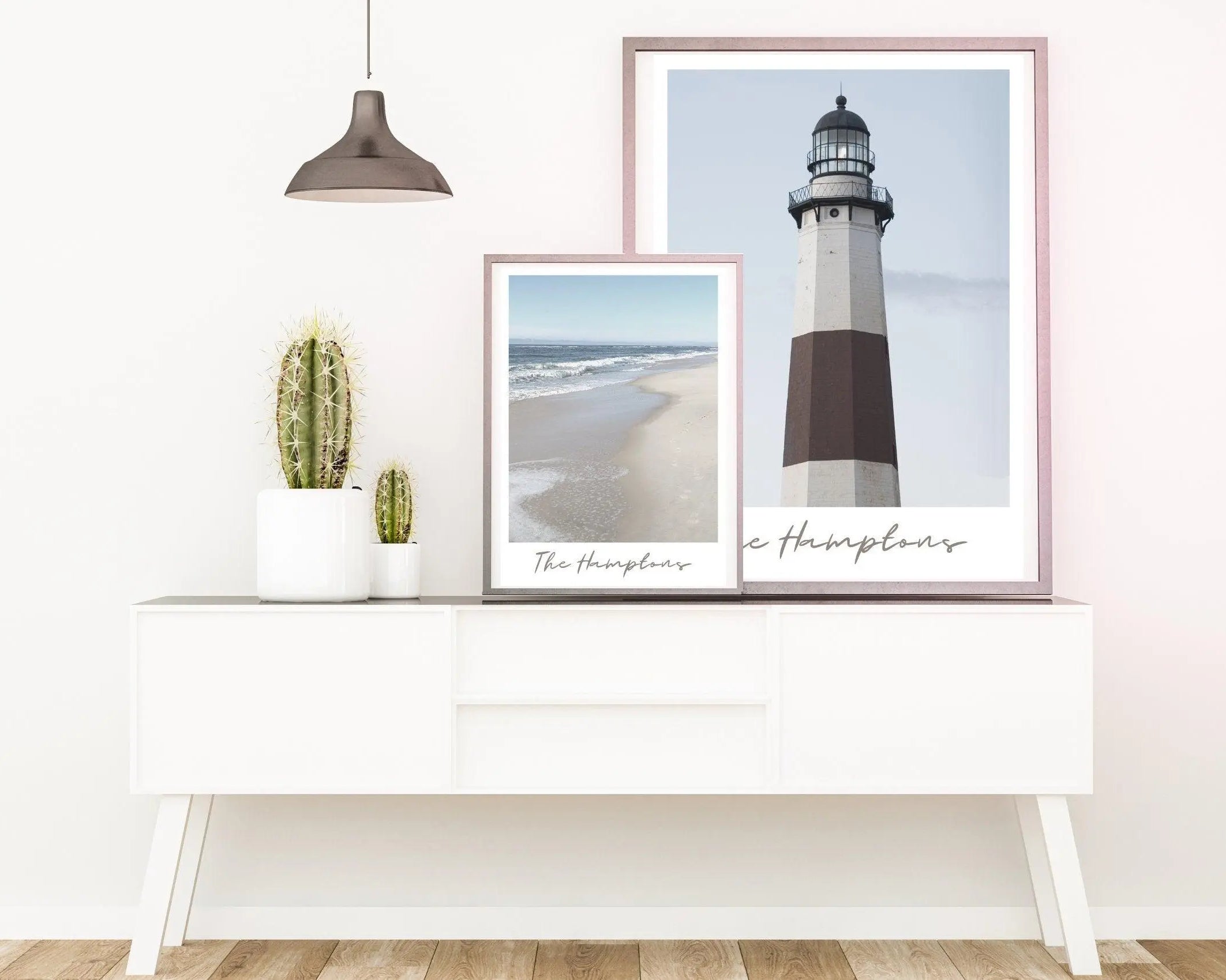 Poster | The Hamptons | Strand | Küstenlinie | Beachline - Roo's Gift Shop