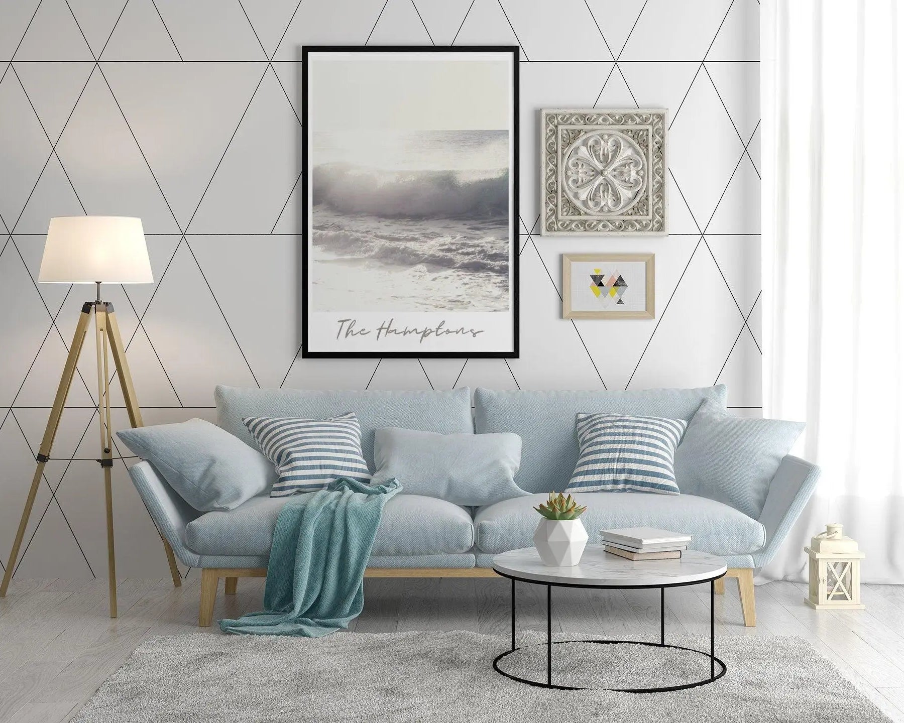 Poster | The Hamptons | Welle | Meer - Roo's Gift Shop