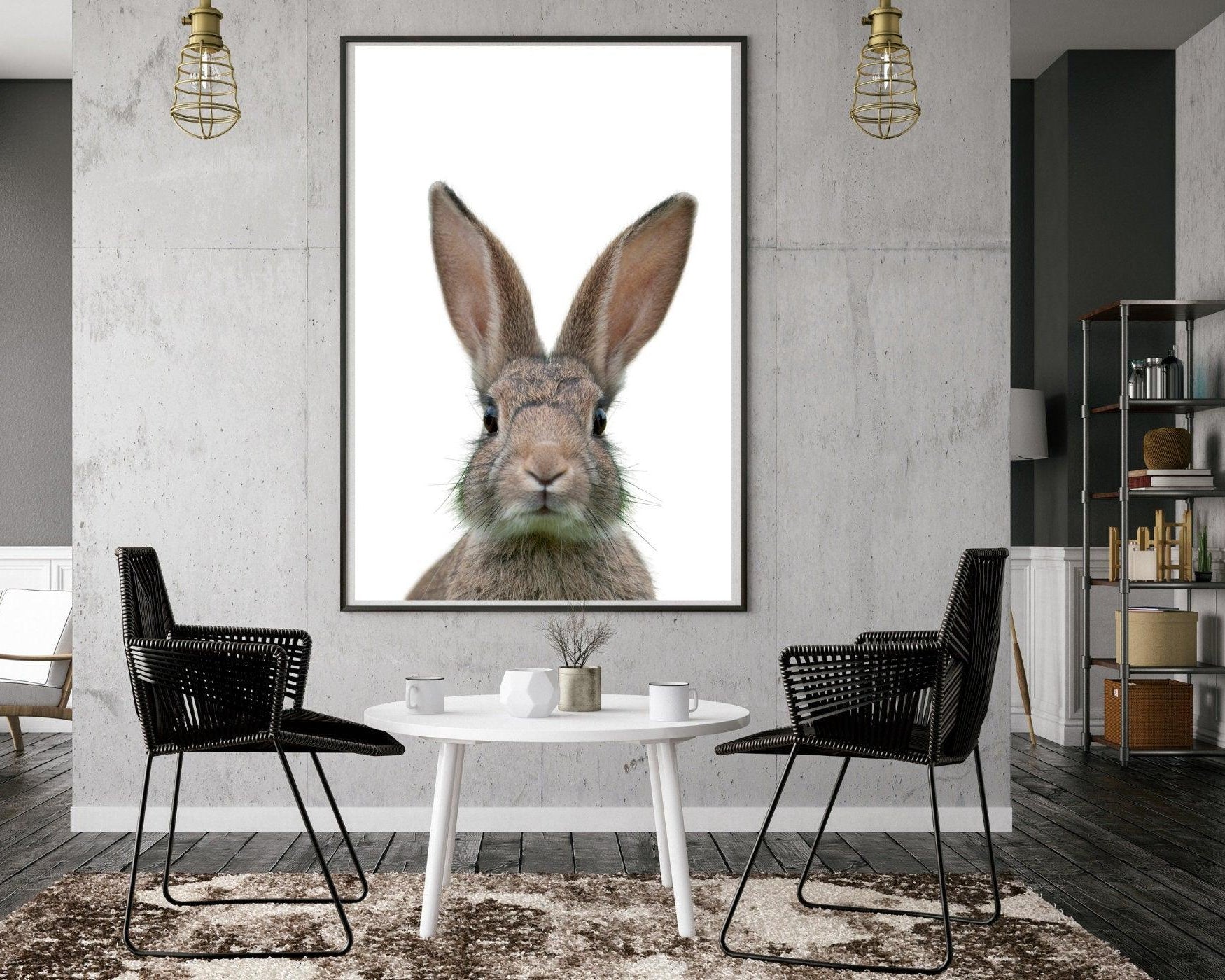 Poster | Tierposter Hase | Osterhase - Roo's Gift Shop
