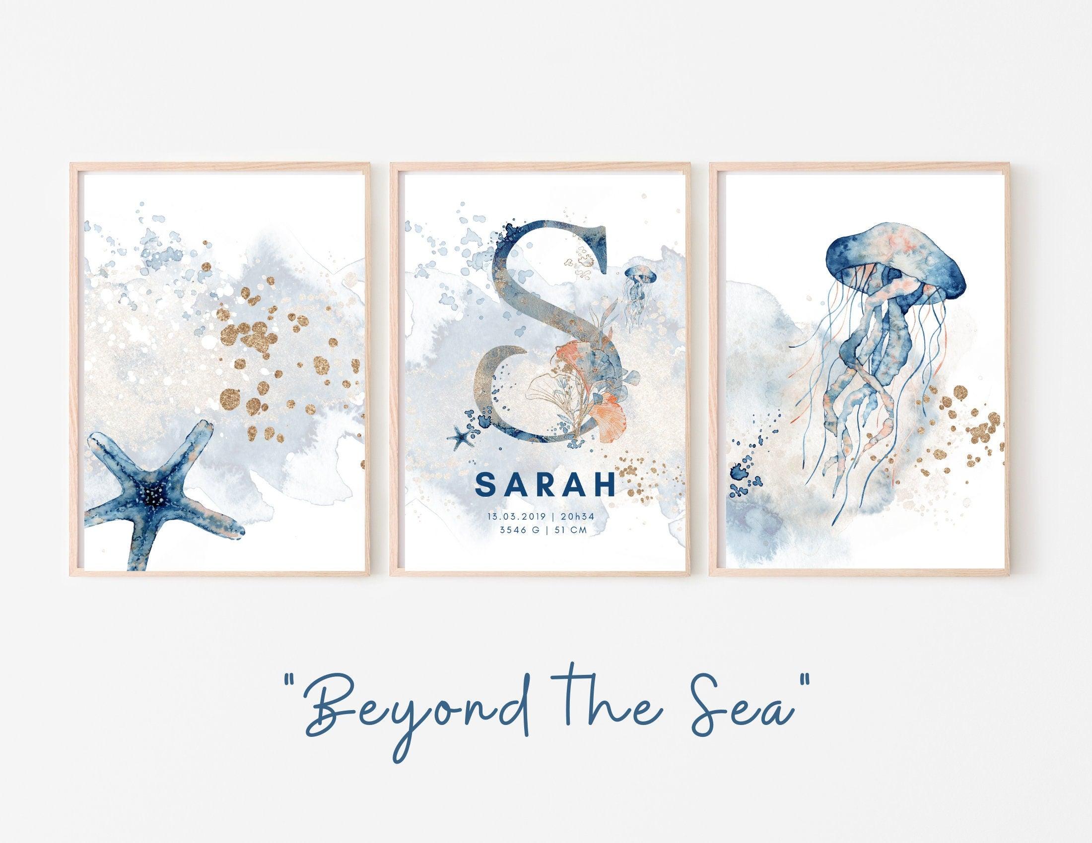 Poster | zur Geburt | 3er-Set | Personalisierbare Bilder fürs Baby - Roo's Gift Shop