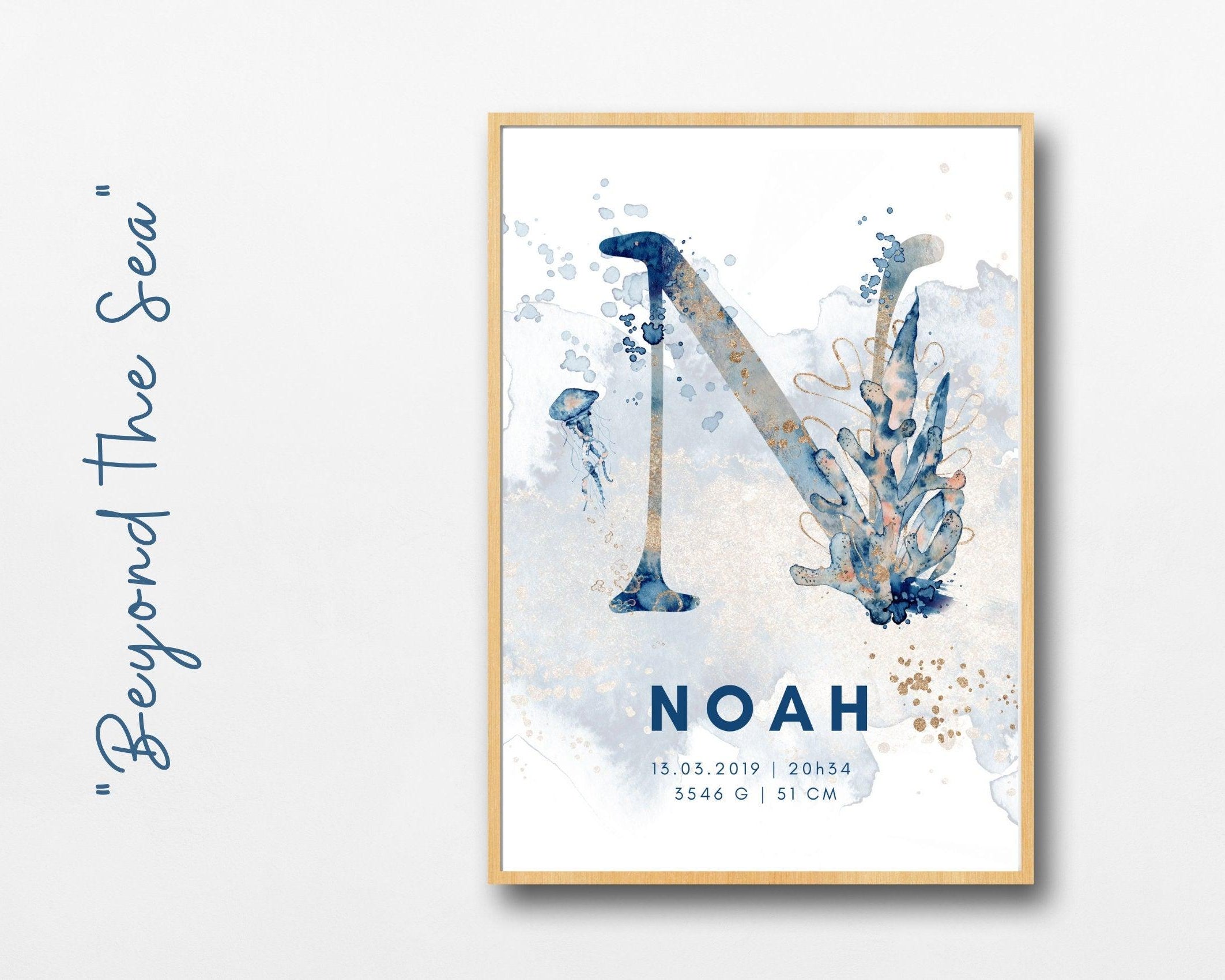 Poster | zur Geburt | 3er-Set | Personalisierbare Bilder fürs Baby - Roo's Gift Shop