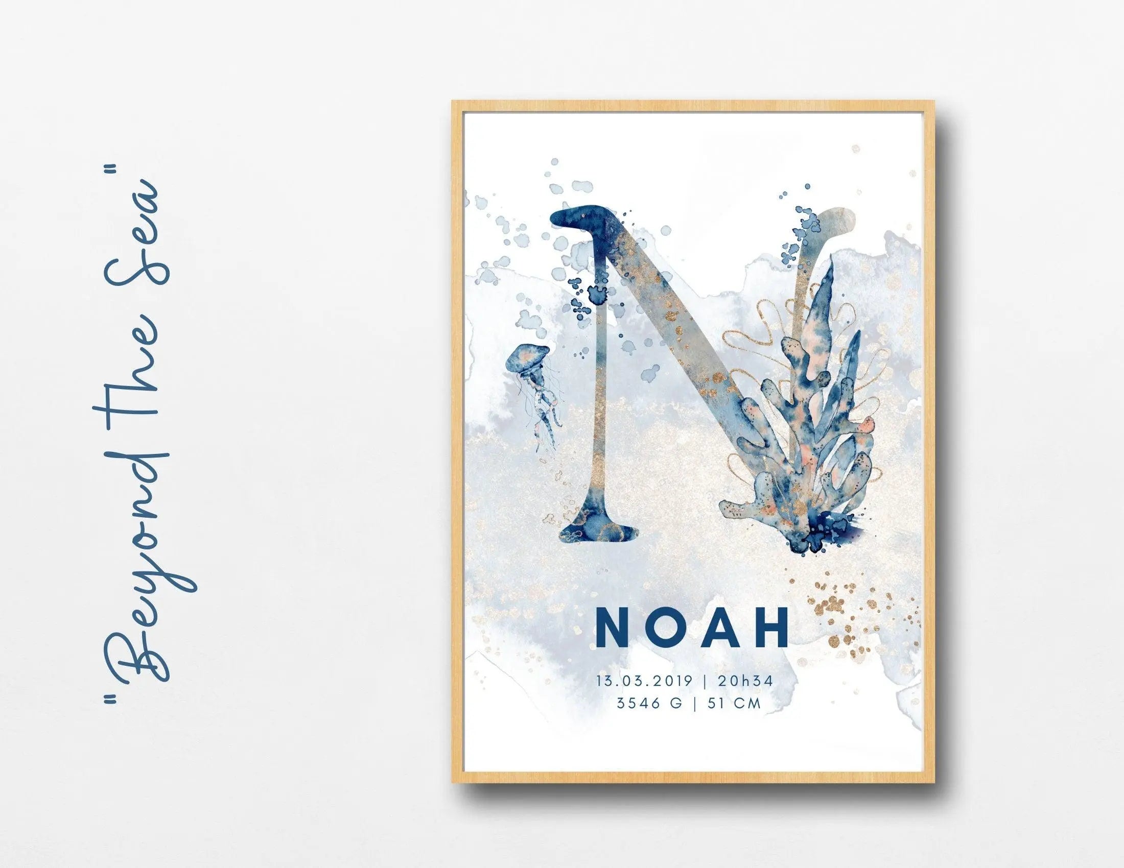 Poster | zur Geburt | 3er-Set | Personalisierbare Bilder fürs Baby - Roo's Gift Shop